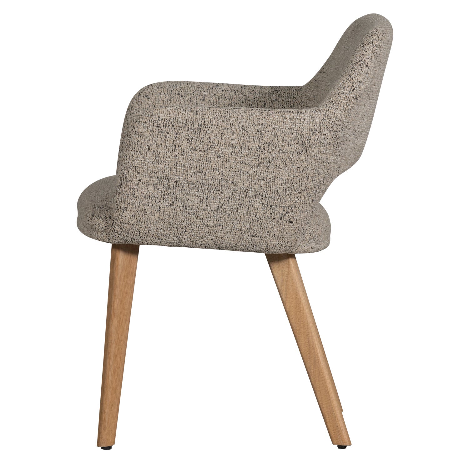 MURAT chair in gray-beige with an oak base