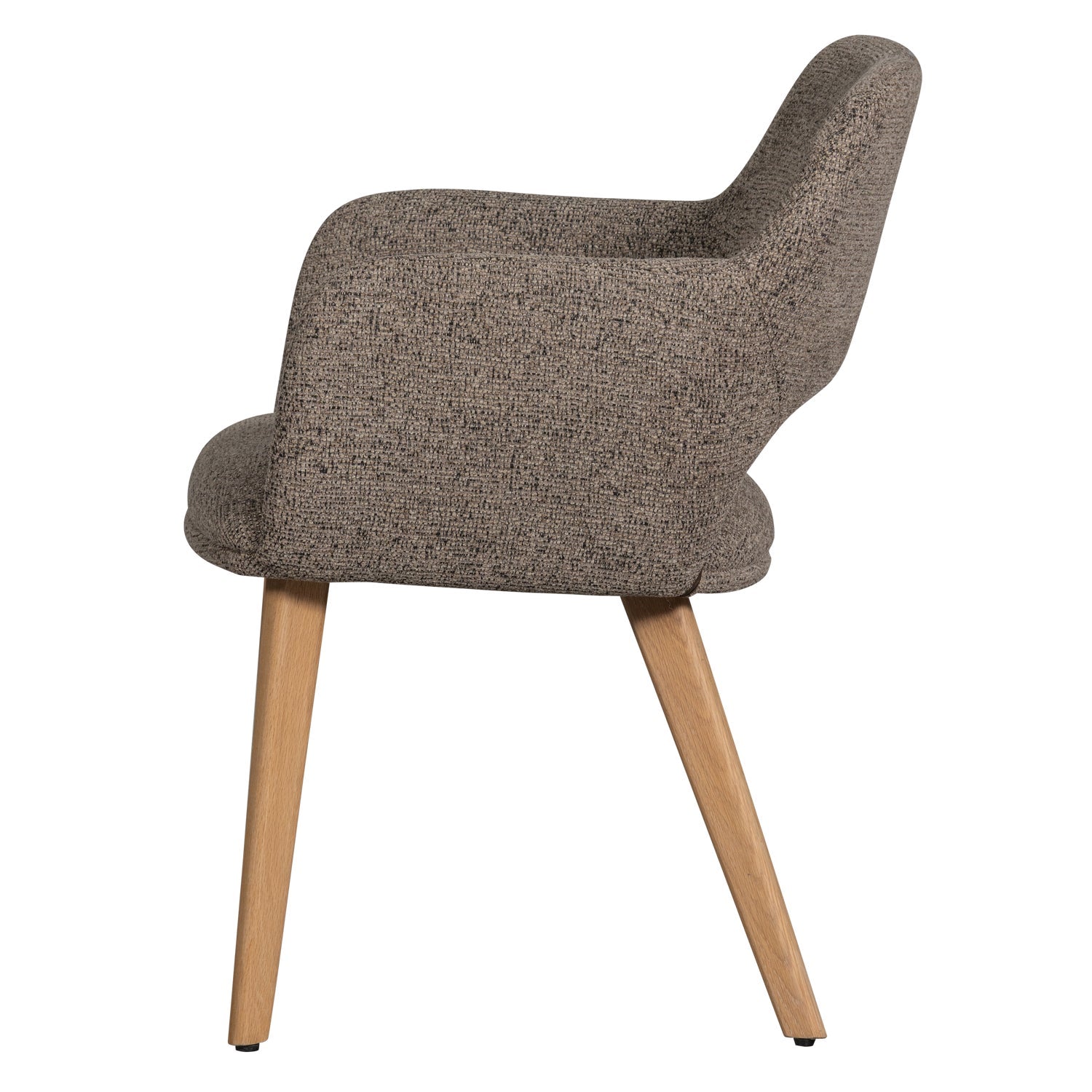 Sessel MURAT taupe mit Eichenbasis