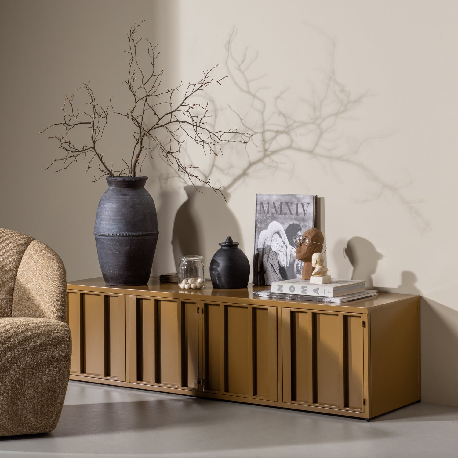 TV-Sideboard LEVEL dunkler Honig