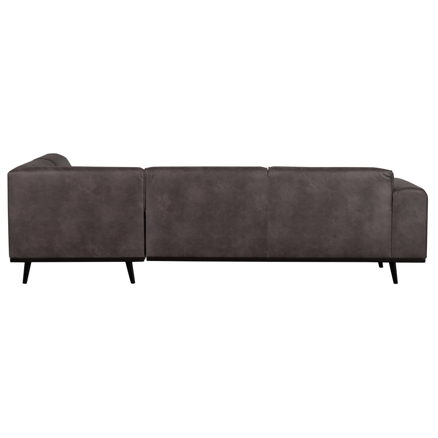Right-sided Corner Sofa STATEMENT dark gray leather