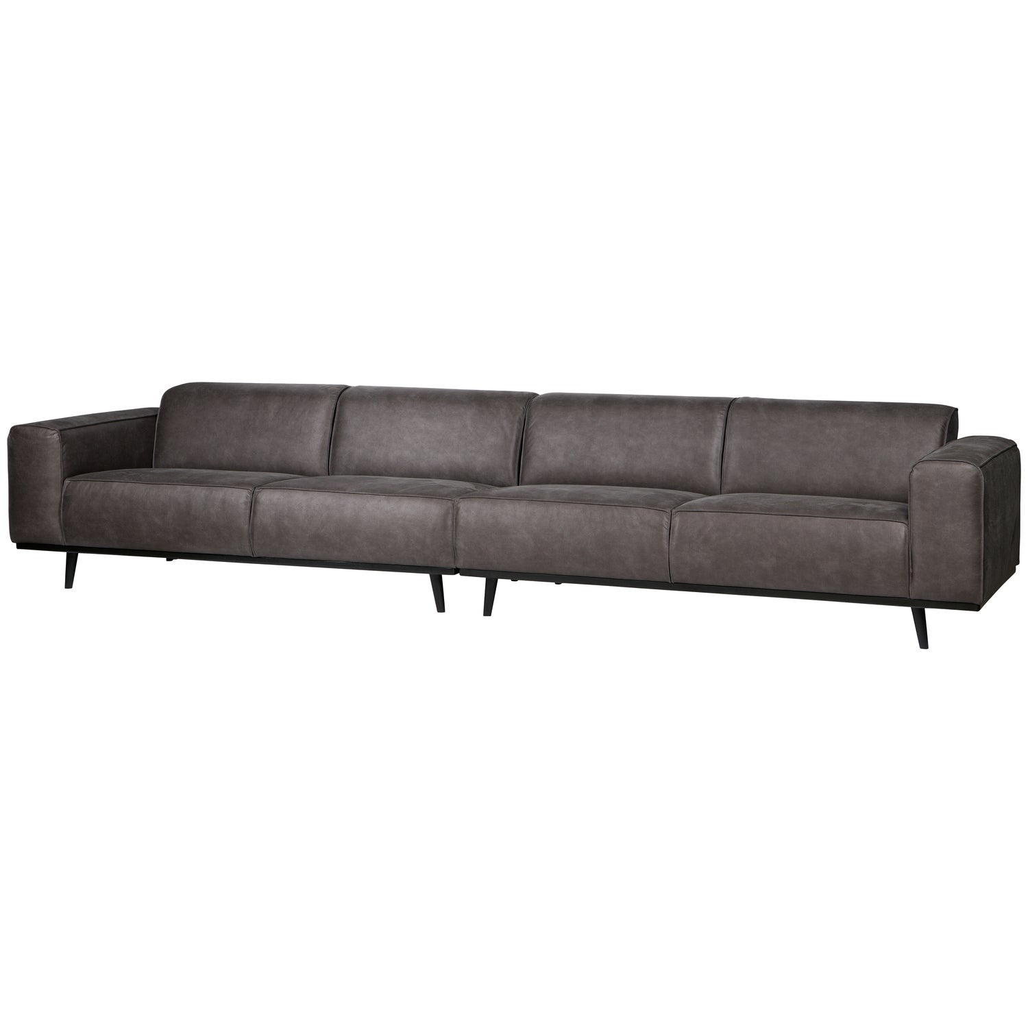 4-seater STATEMENT sofa dark gray leather