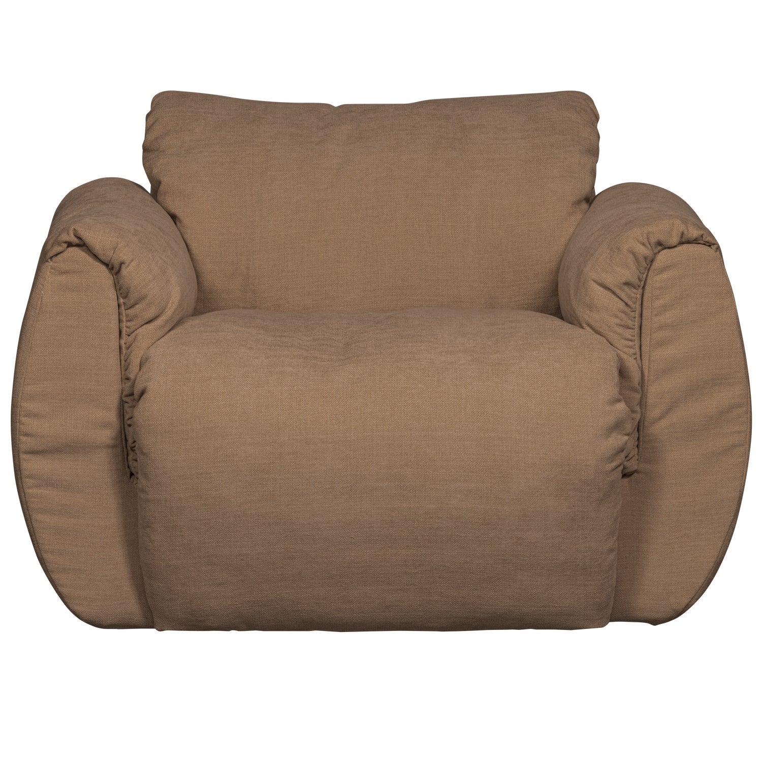 BAGGY brown swivel armchair