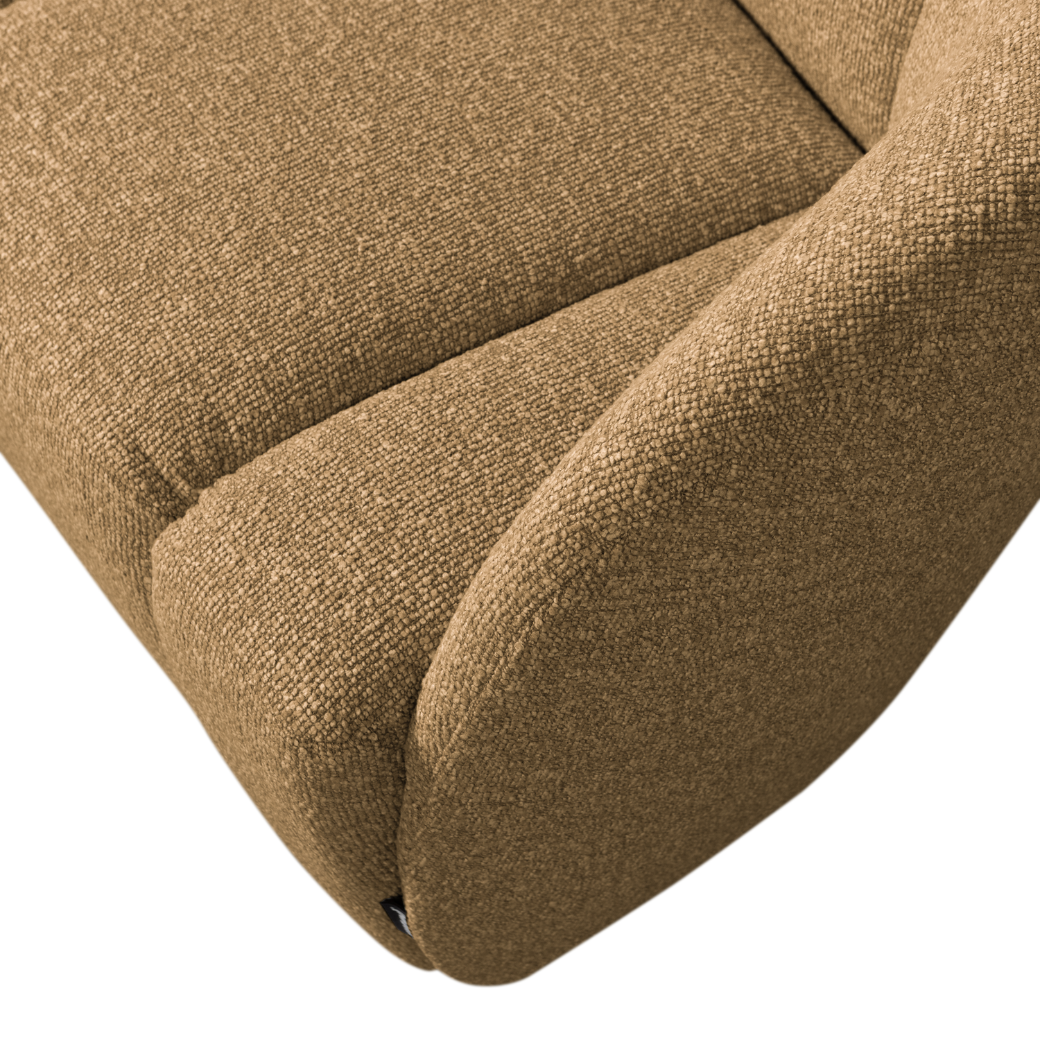 Sofa prawostronna 2-osobowa MOJO miodowy melanż boucle – Woood