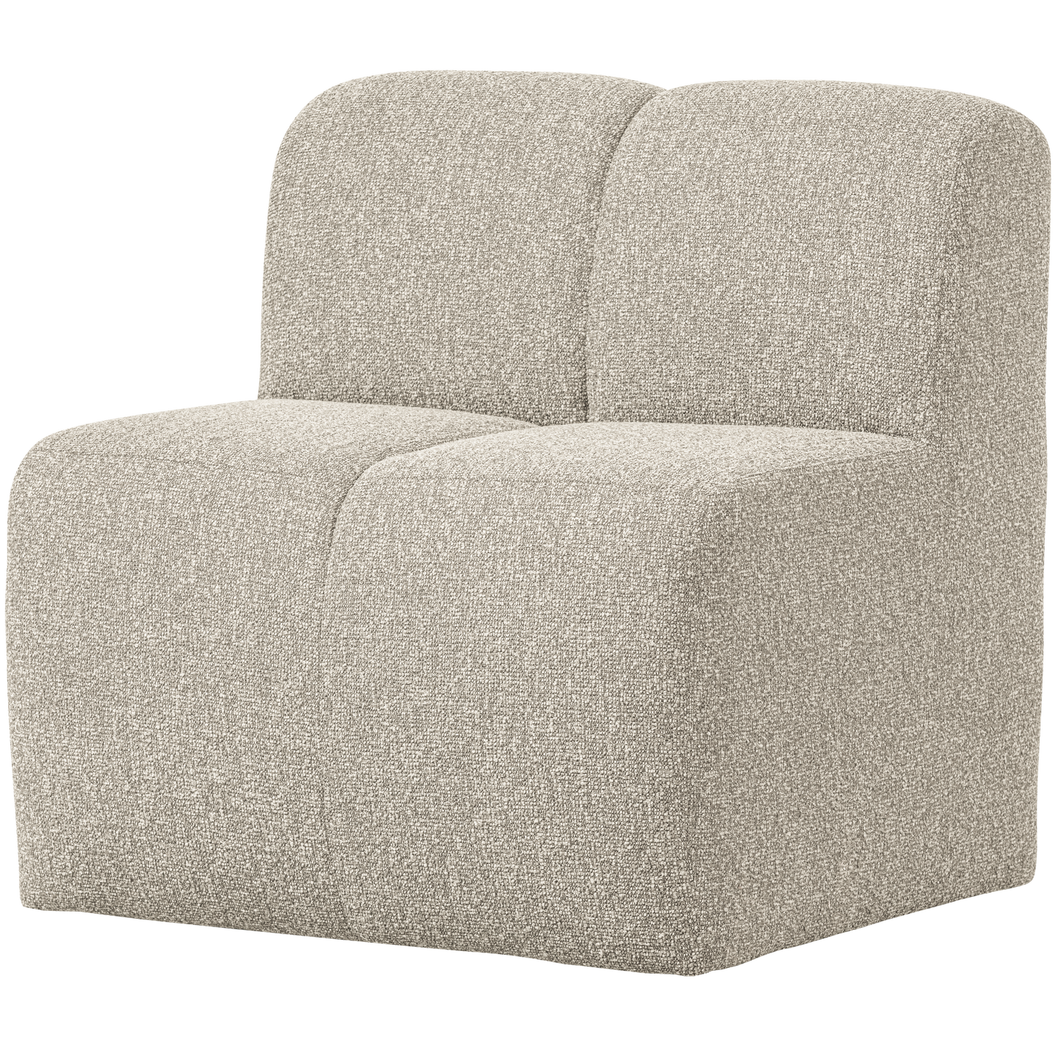 Fotel / moduł MOJO BENCH beżowy melanż boucle – Woood