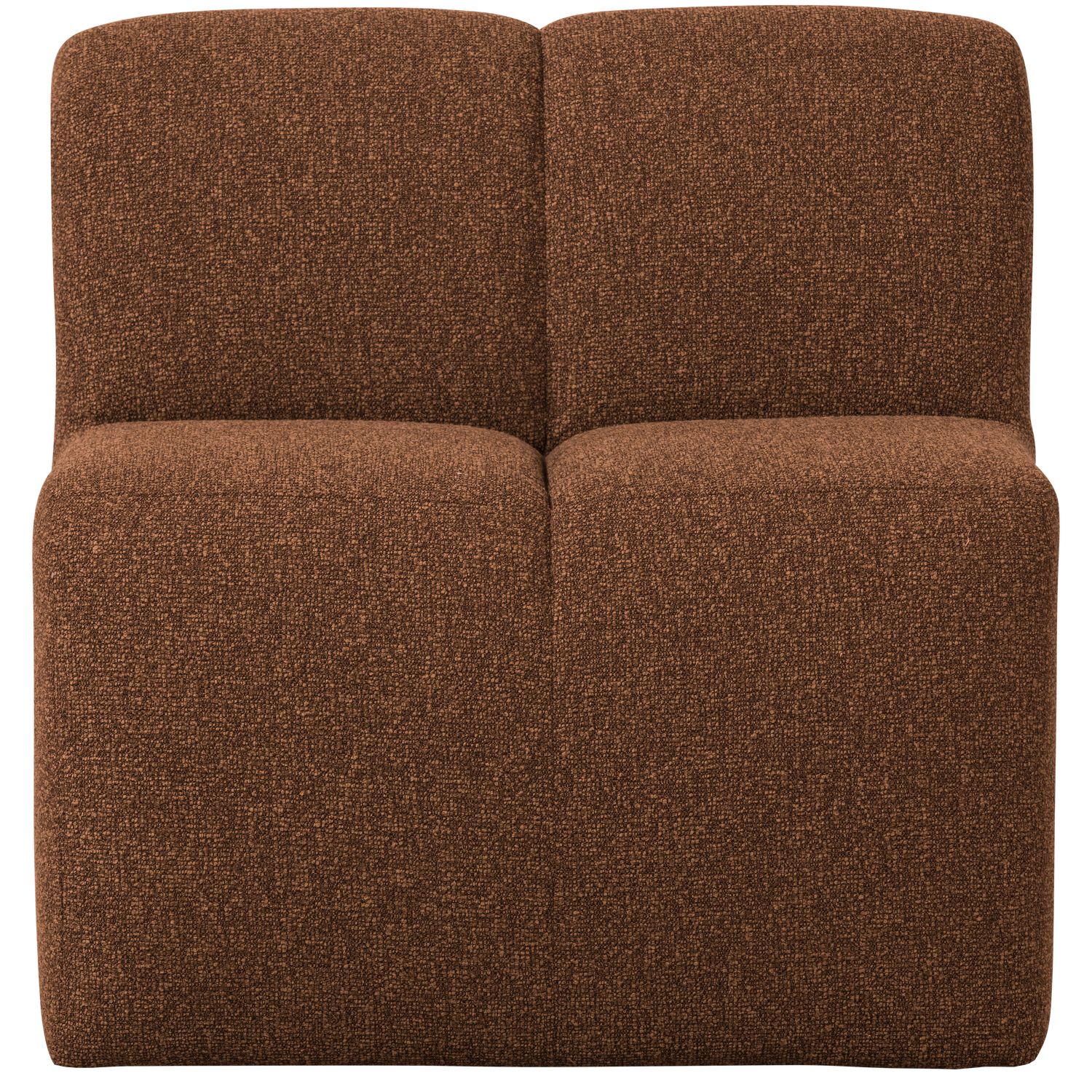 Fotel / moduł MOJO BENCH rdzawy brązowy melanż boucle do salonu – Woood