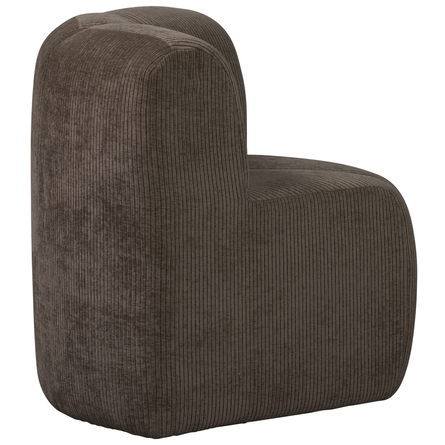 Sofa modułowa MOJO BENCH - element narożny brązowy sztruks – Woood