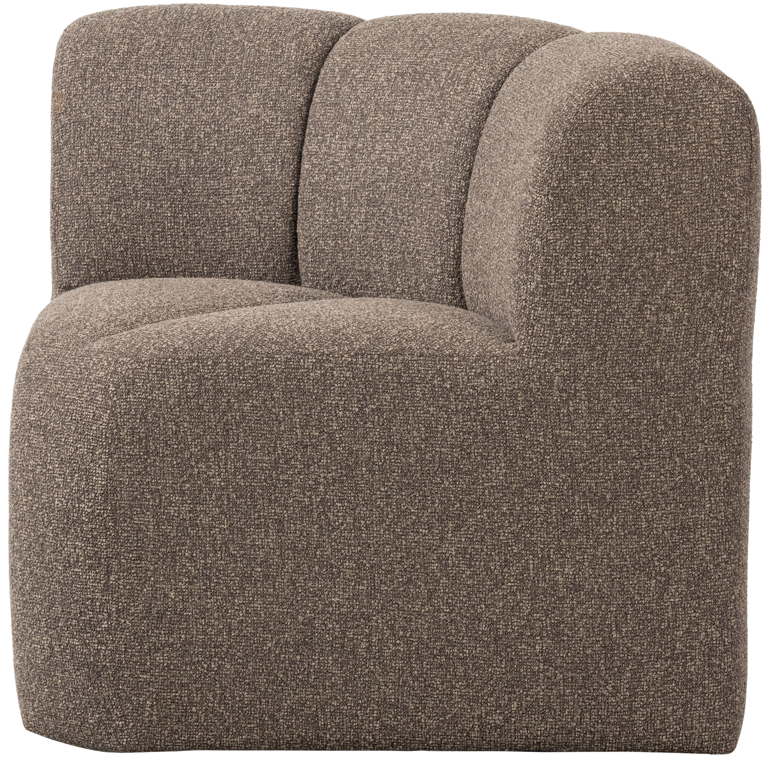 Sofa modułowa MOJO BENCH - element narożny brązowy melanż boucle – Woood