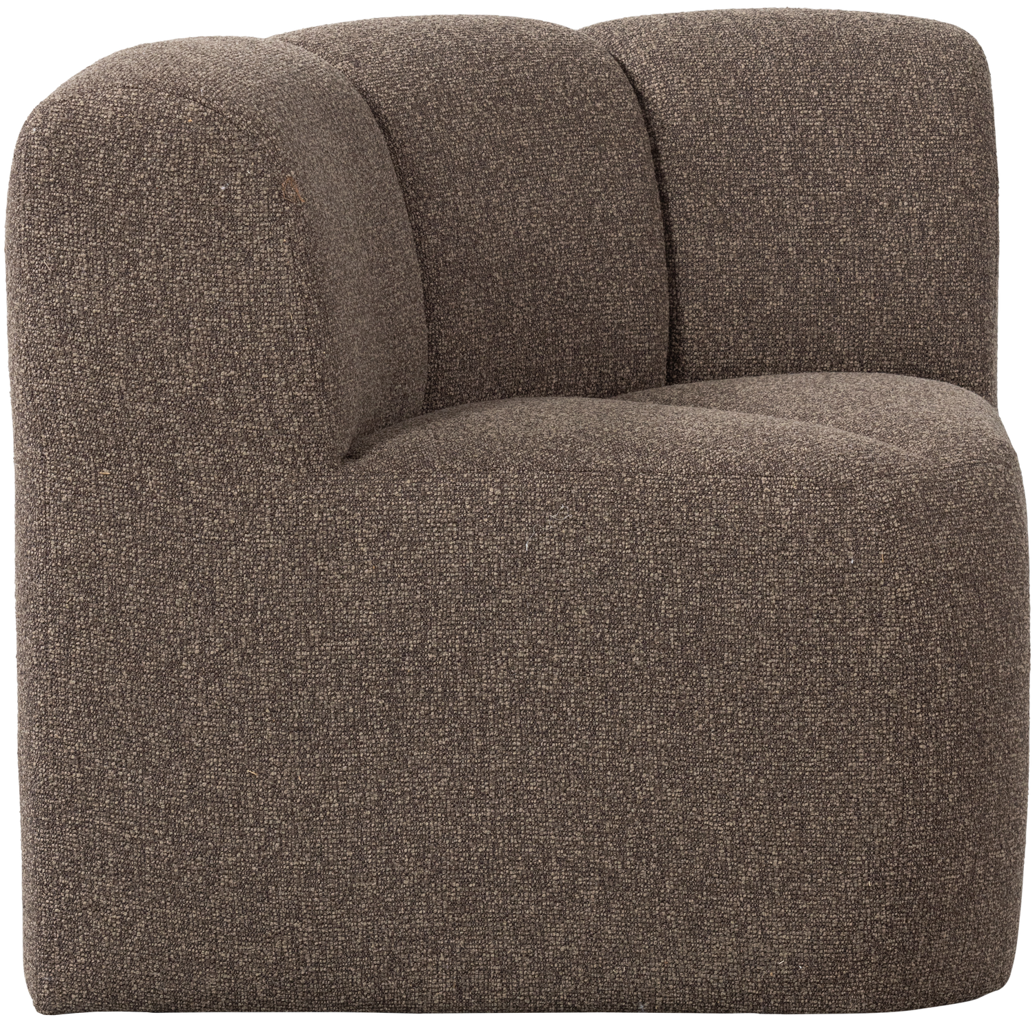 Sofa modułowa MOJO BENCH - element narożny brązowy melanż boucle – Woood