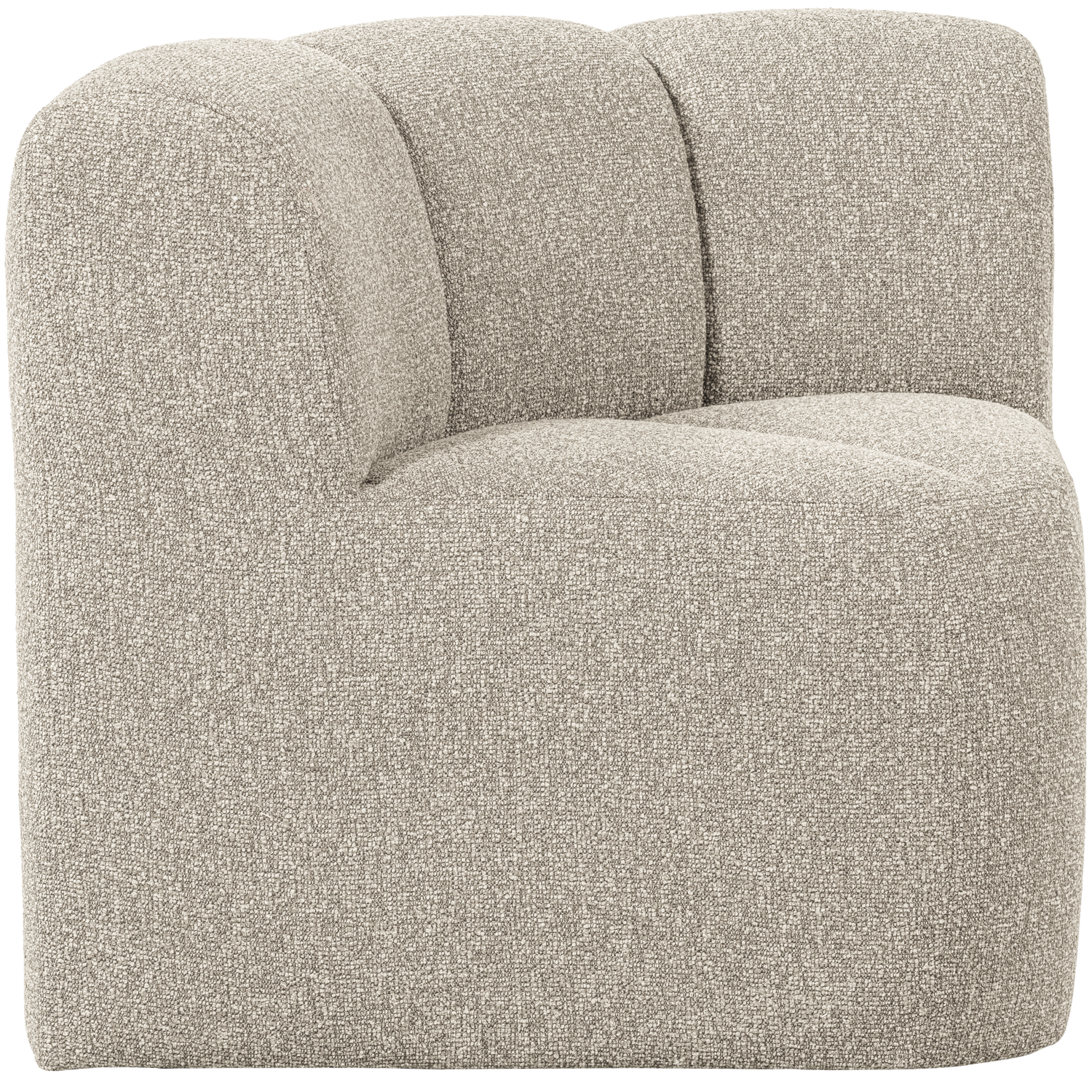 Sofa modułowa MOJO BENCH - element narożny beżowy melanż boucle – Woood
