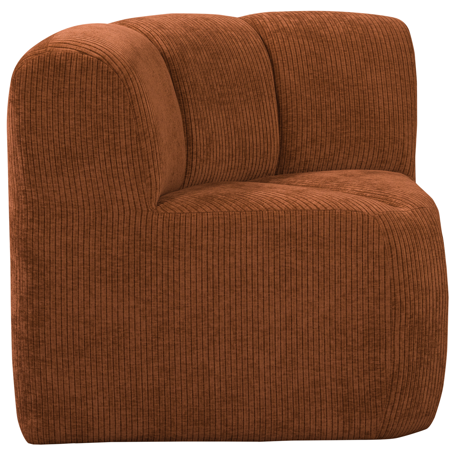 Sofa modułowa MOJO BENCH - element narożny rdzawy brązowy sztruks – Woood