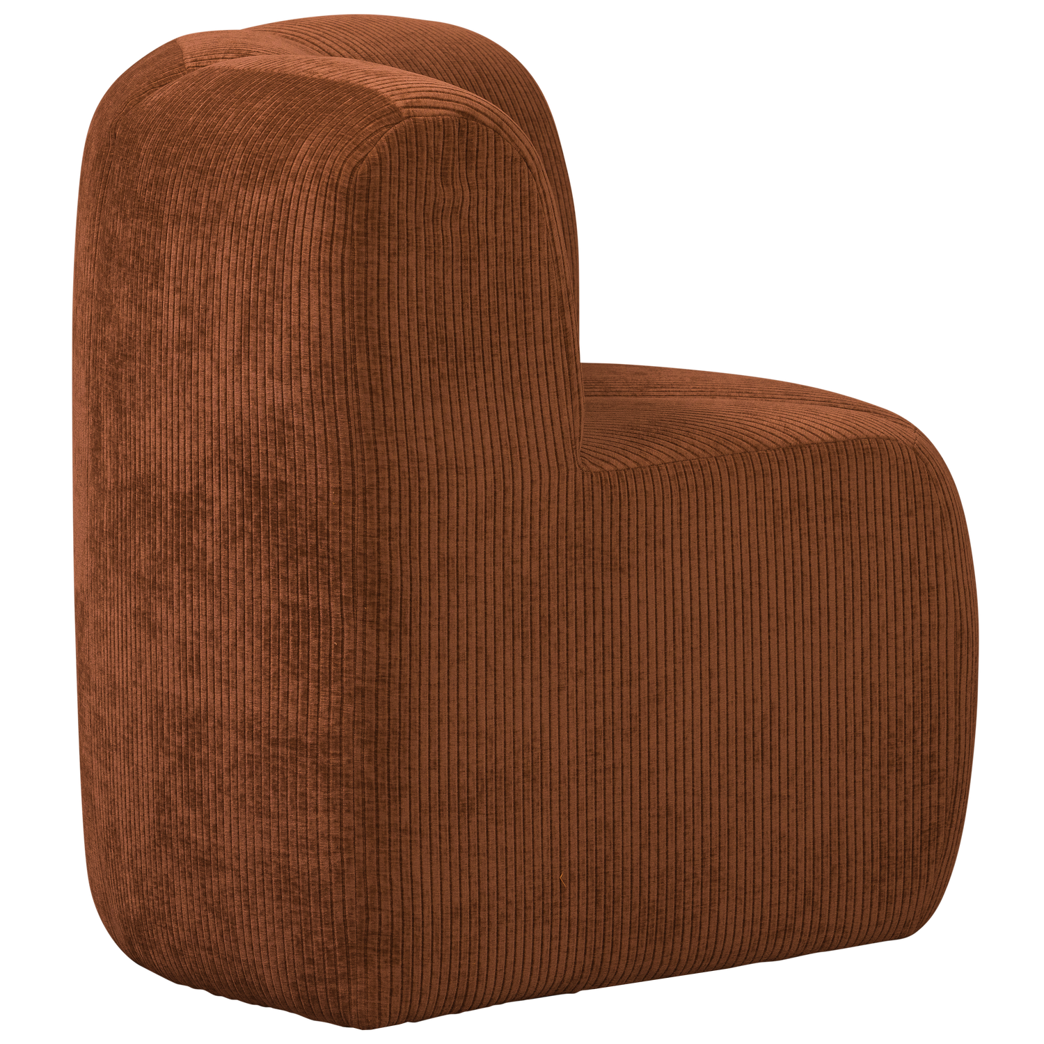 Sofa modułowa MOJO BENCH - element narożny rdzawy brązowy sztruks – Woood