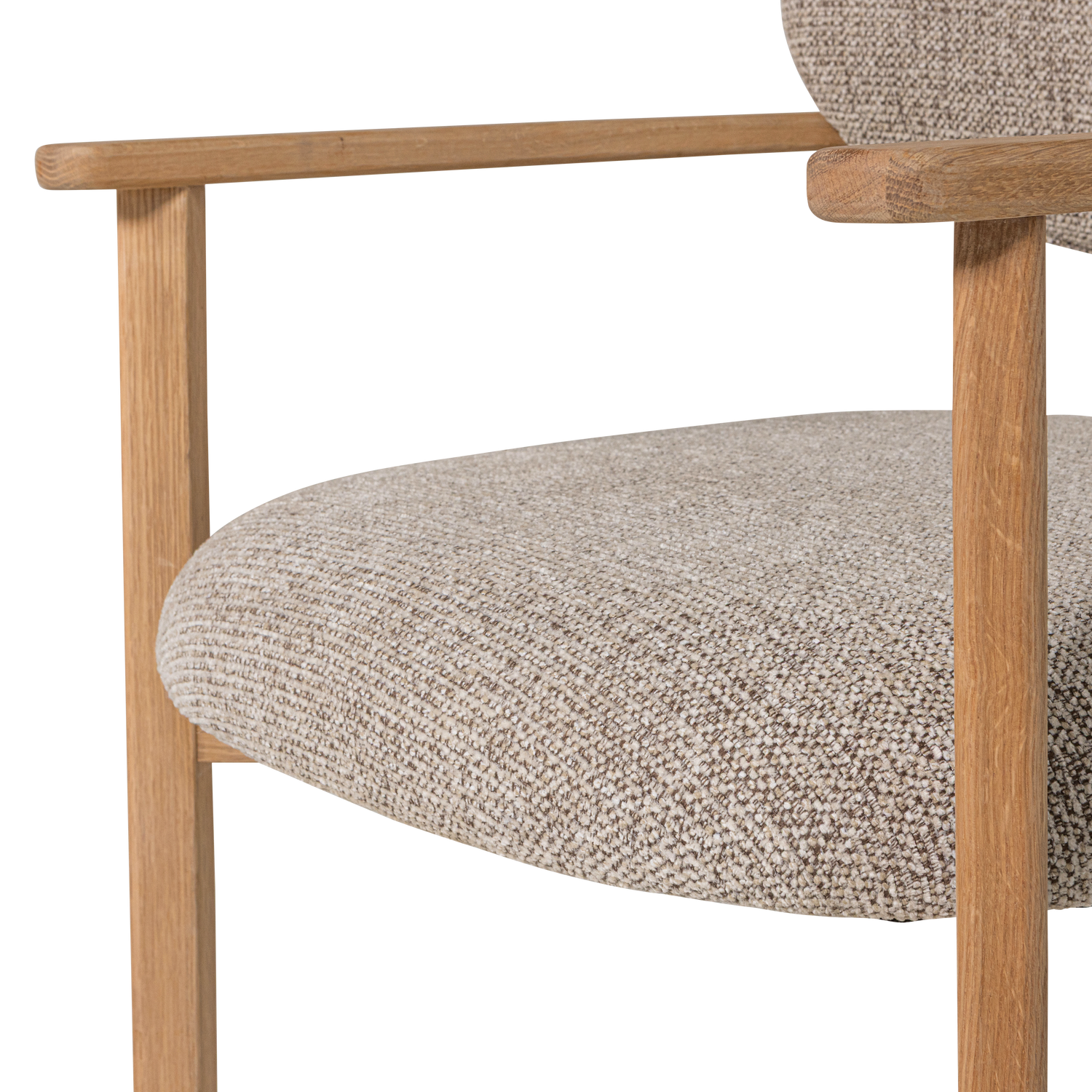 Sessel UDAR grau-beige mit Holzgestell