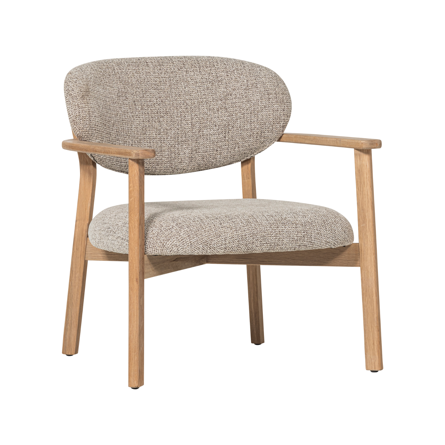 Sessel UDAR grau-beige mit Holzgestell