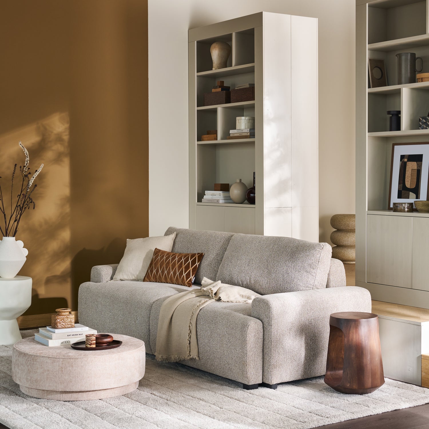Sofa 3-osobowa z funkcją spania NIGHT & DAY beżowy – Woood