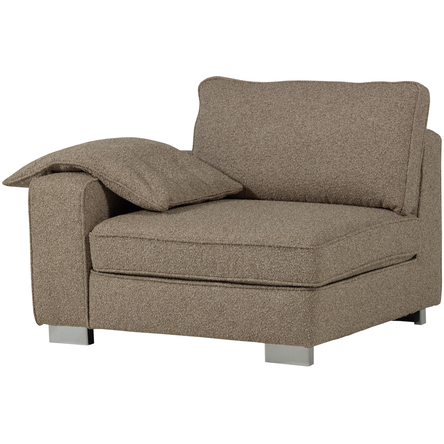 Sofa LAZY - Endmodul links beige Bouclé