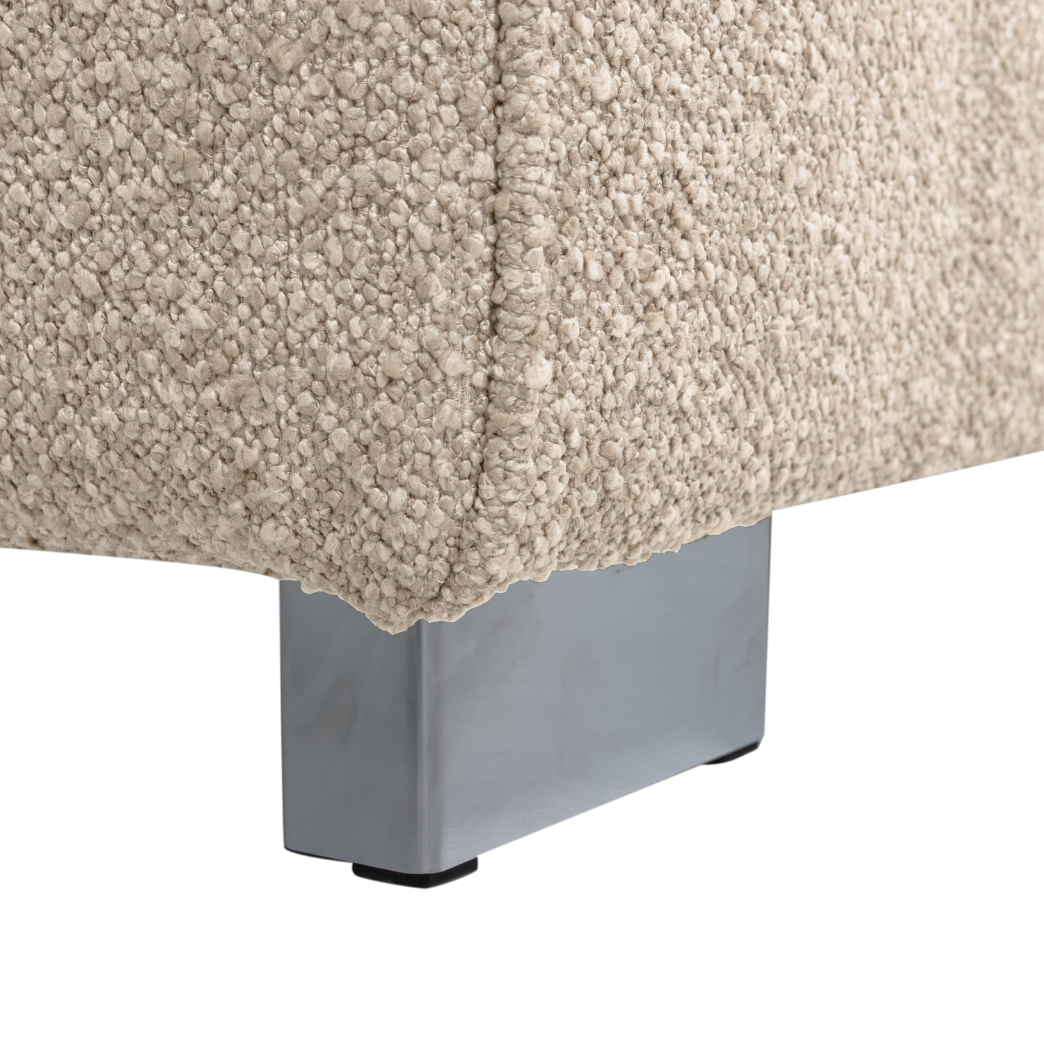 Sofa LAZY - Endmodul rechts sandfarbener Bouclé