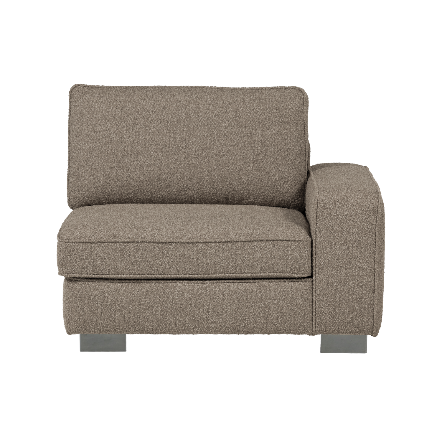 Sofa LAZY - right-side end module beige bouclé
