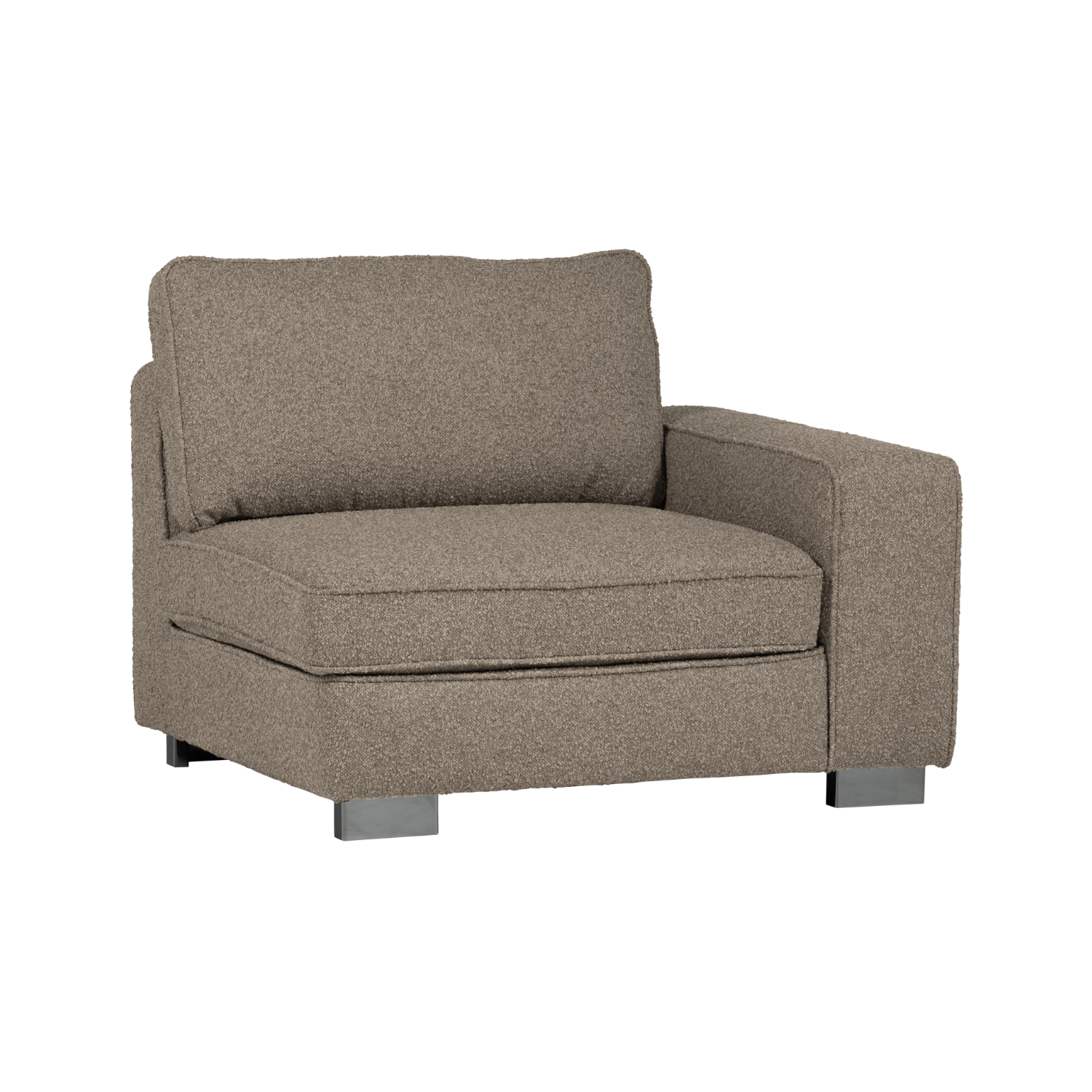 Sofa LAZY - right-side end module beige bouclé