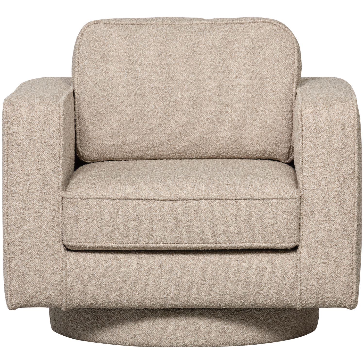Drehstuhl LAZY sandfarbener Bouclé