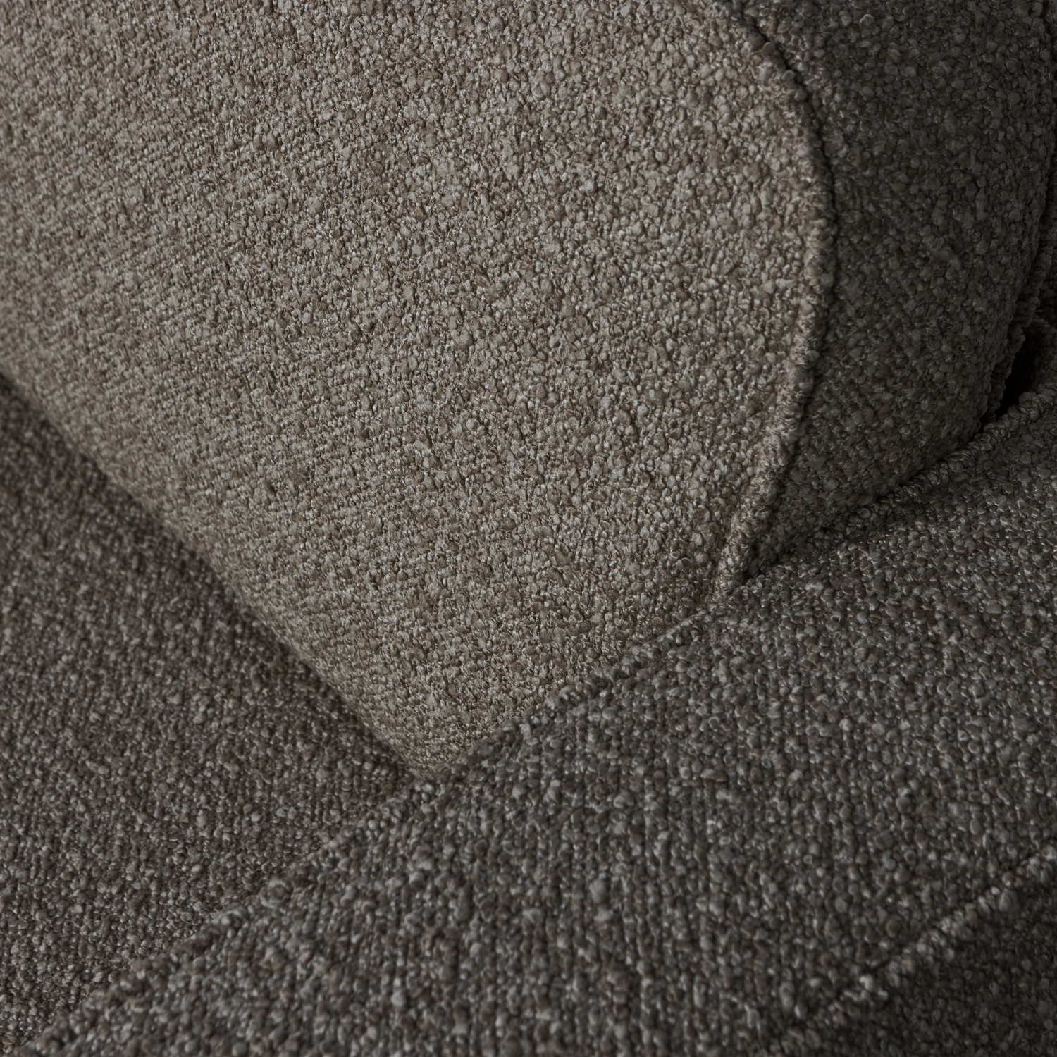LAZY swivel armchair in anthracite bouclé