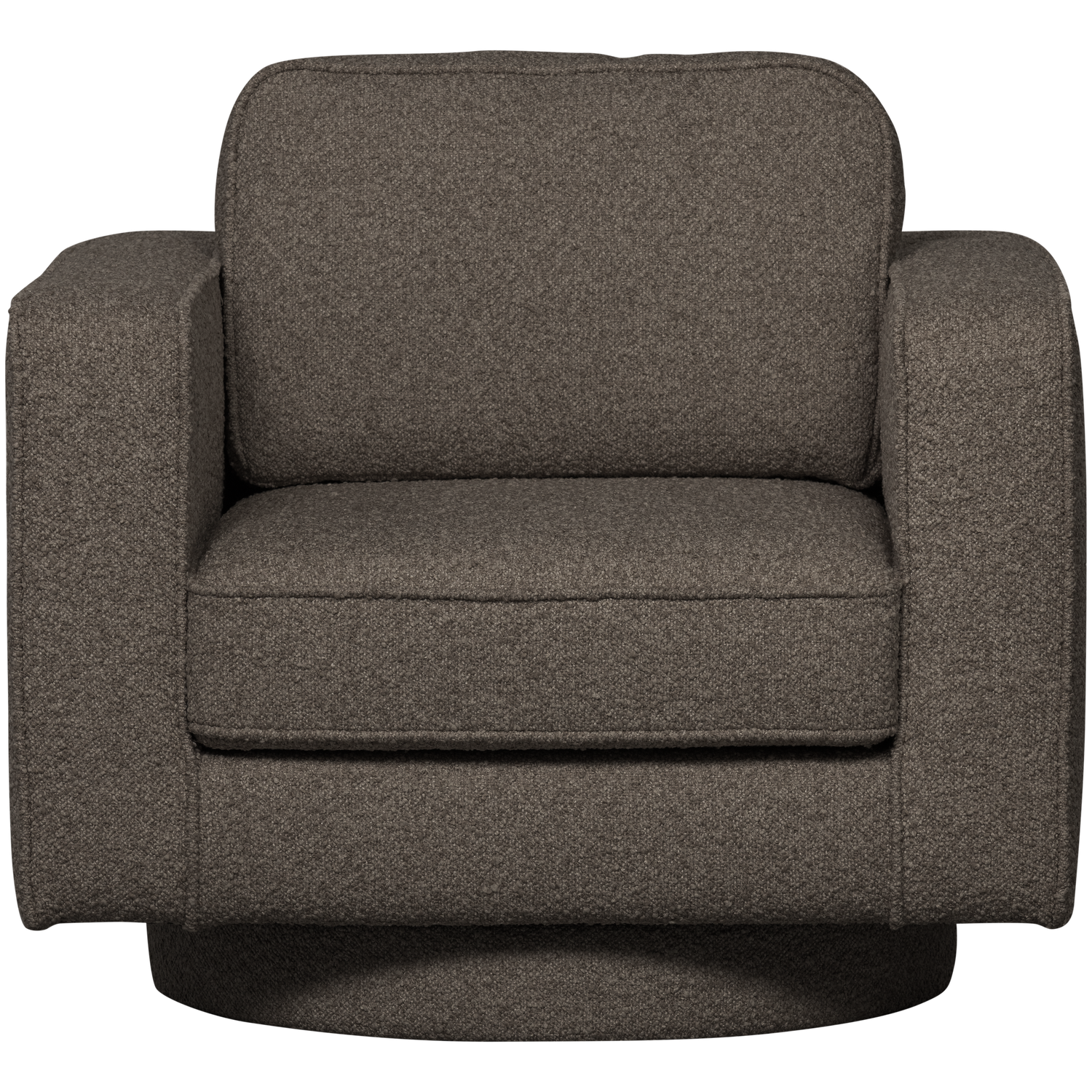 Fotel obrotowy LAZY antracytowy bouclé – Woood