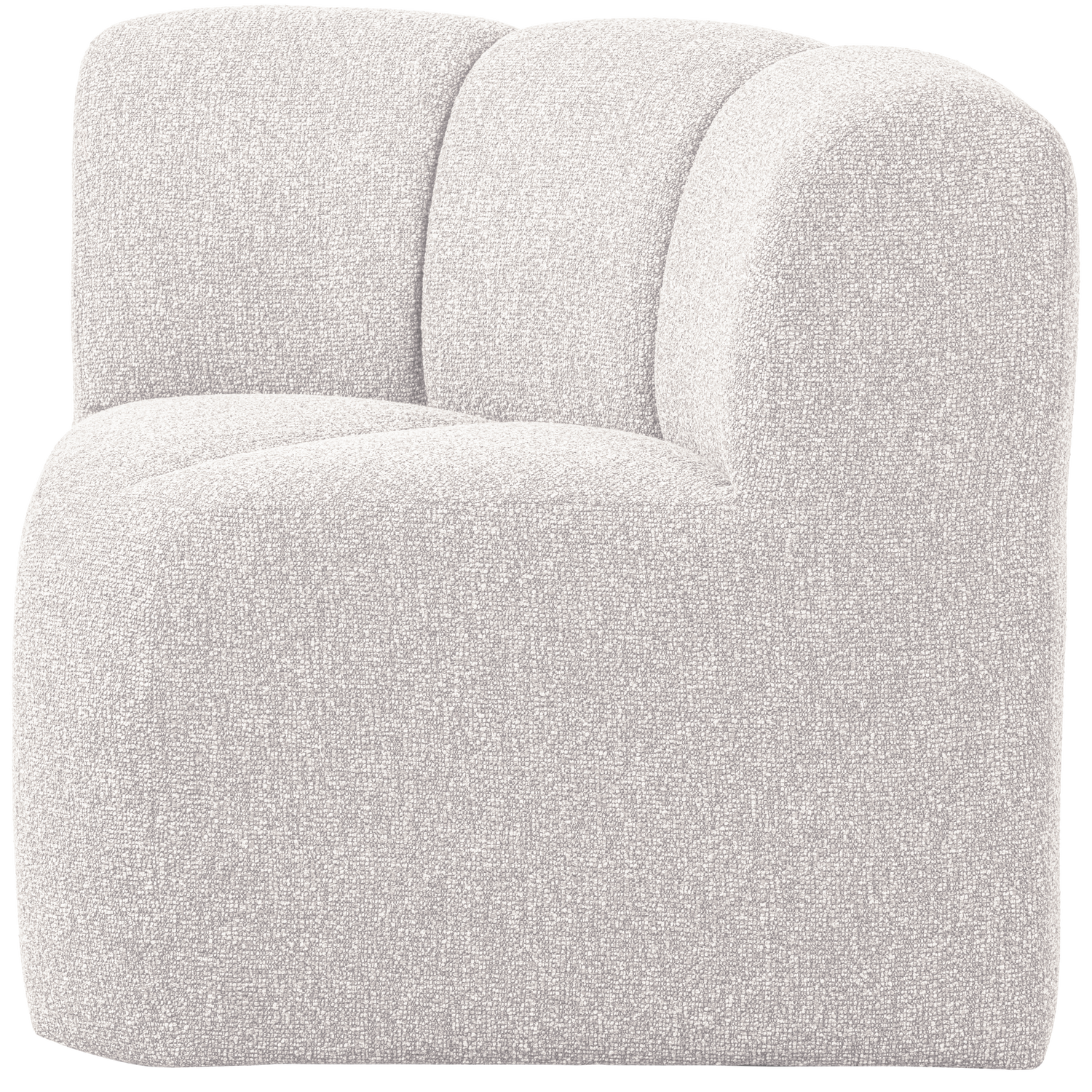Sofa modułowa MOJO BENCH - element narożny ecru melanż boucle – Woood