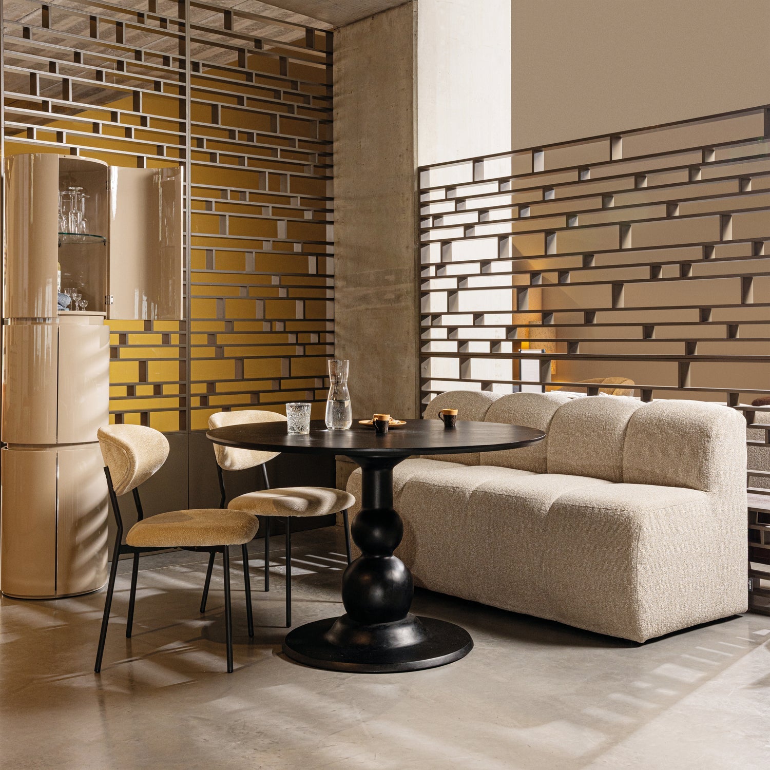 Stuhl KJELD beige Chenille