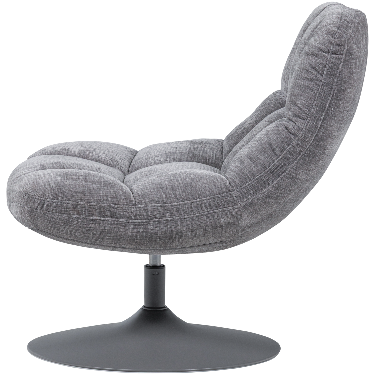 ELVI Light Gray Swivel Armchair