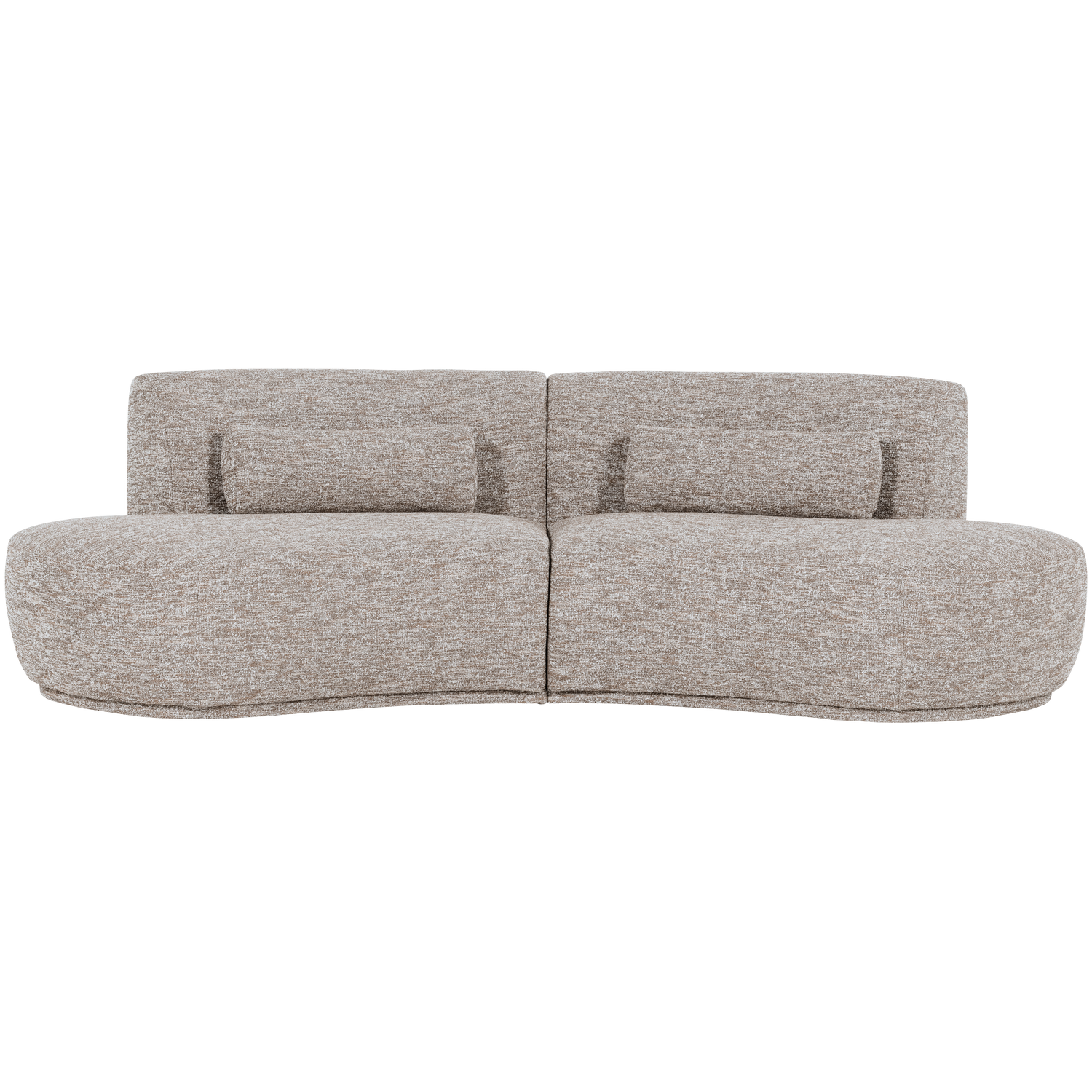 Sofa półokrągła 4-osobowa BATAVIER piaskowy melanż – Woood