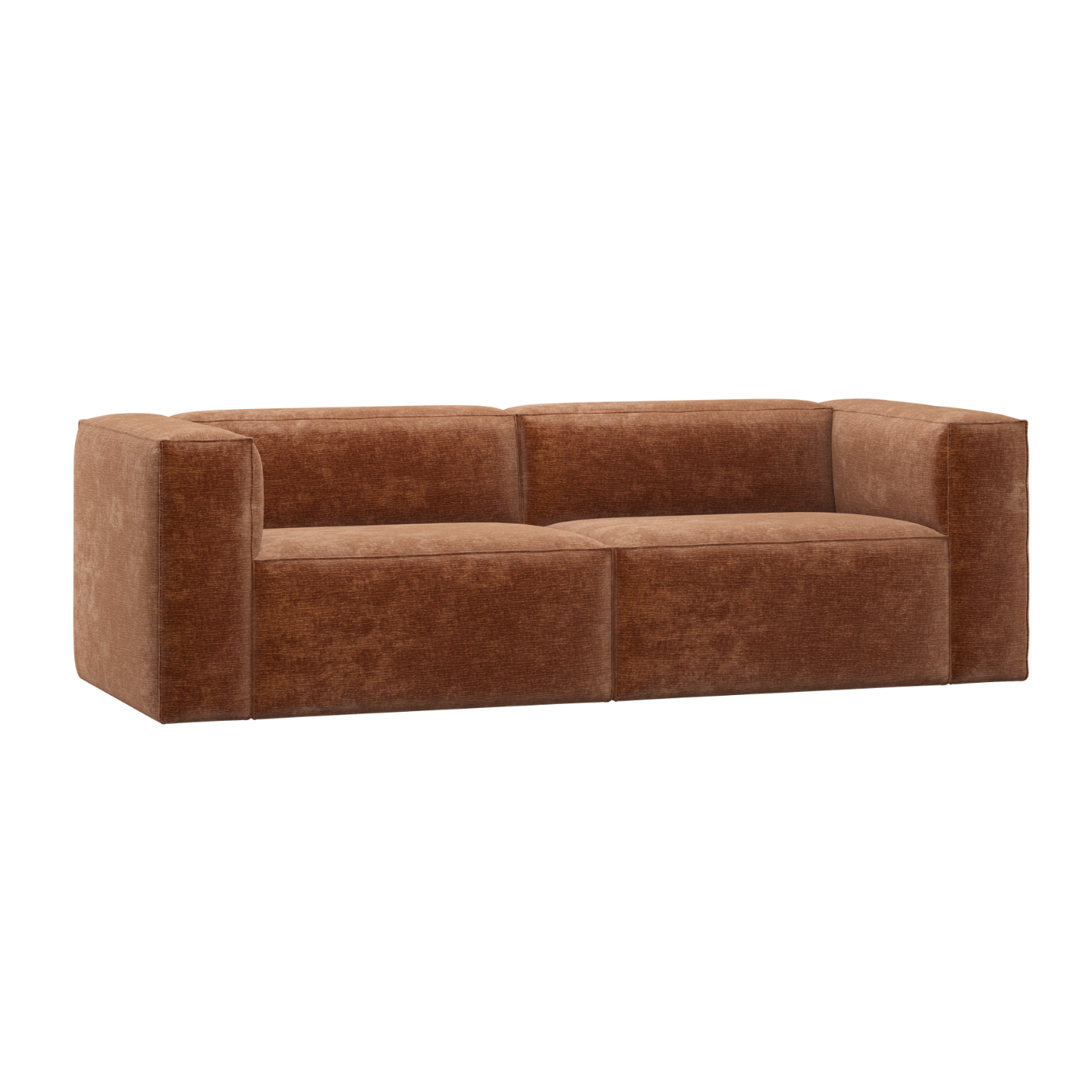 Sofa 3,5-sitzig BEAN ziegelrot Chenille