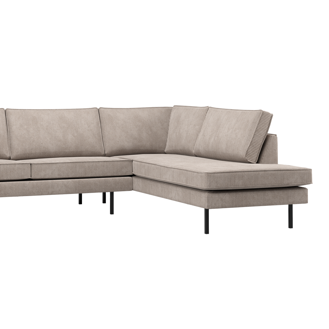 Right-facing corner sofa RODEO sand corduroy