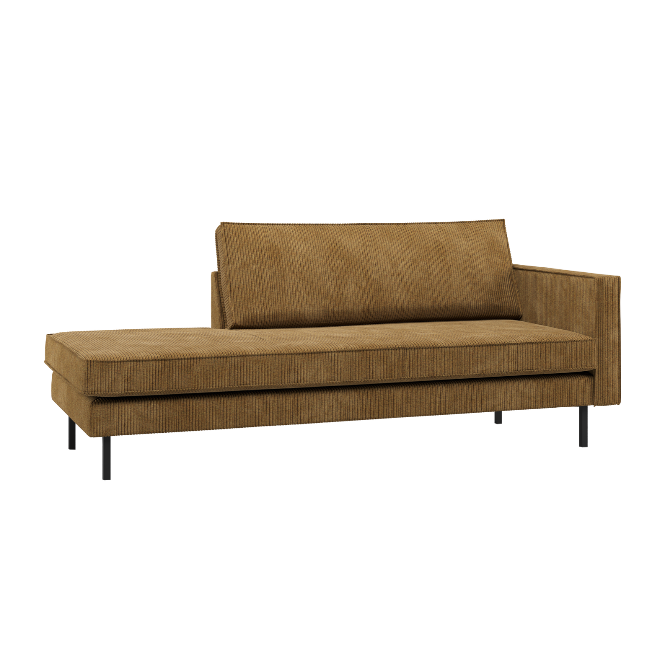 Right-facing chaise longue RODEO honey corduroy