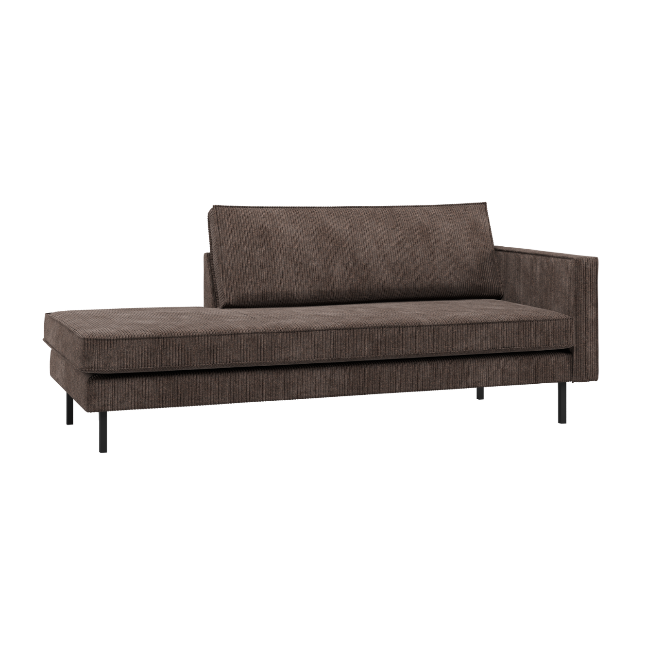 Rechtsseitiger Szezlong RODEO braunes Cord