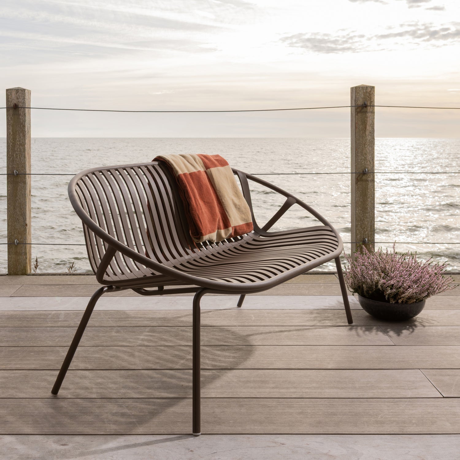 Garten-Sofa 2-sitzig BRUCE braun