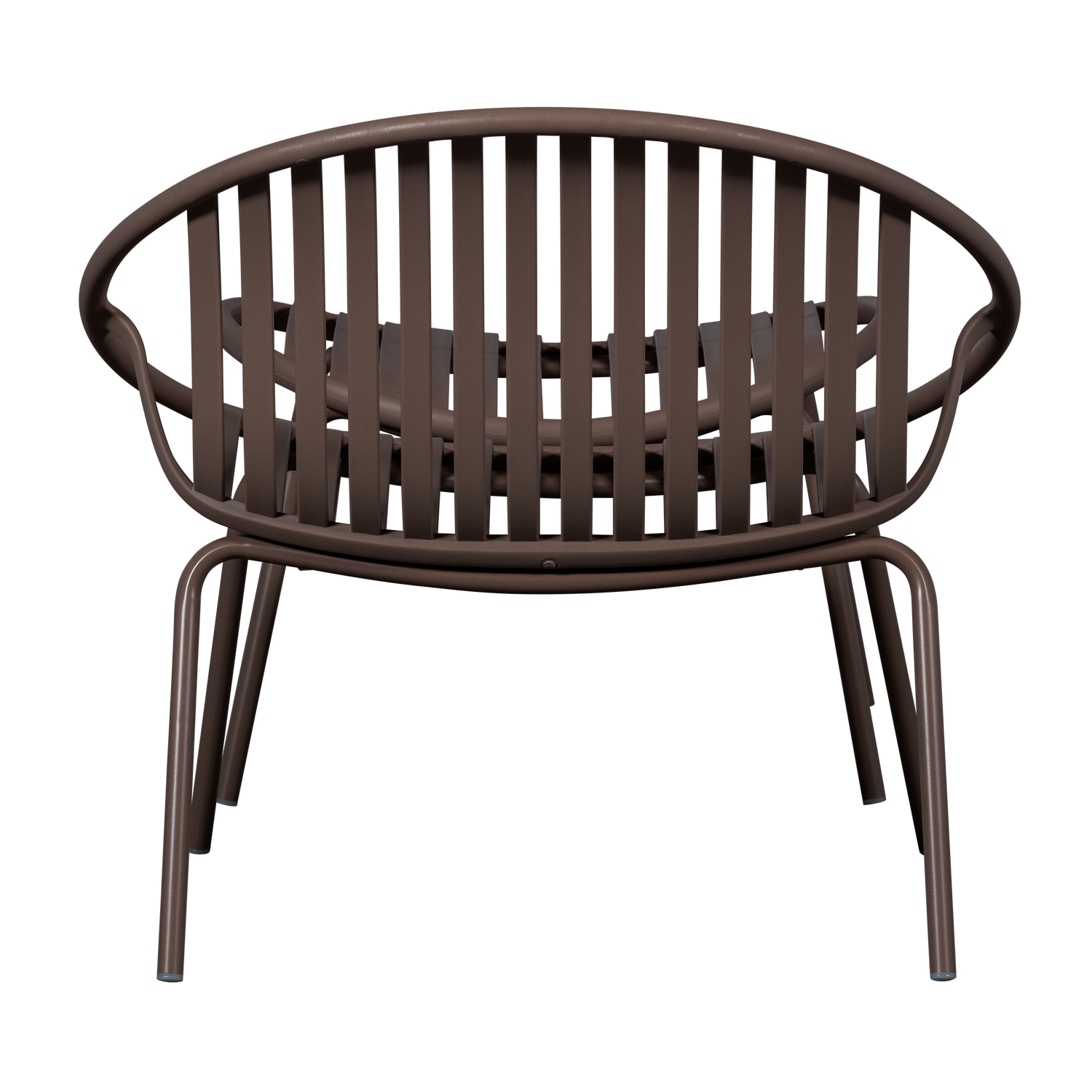 BRUCE Brown Garden Armchair with Footrest