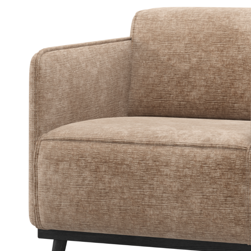 STATEMENT Armchair in Dark Beige Chenille
