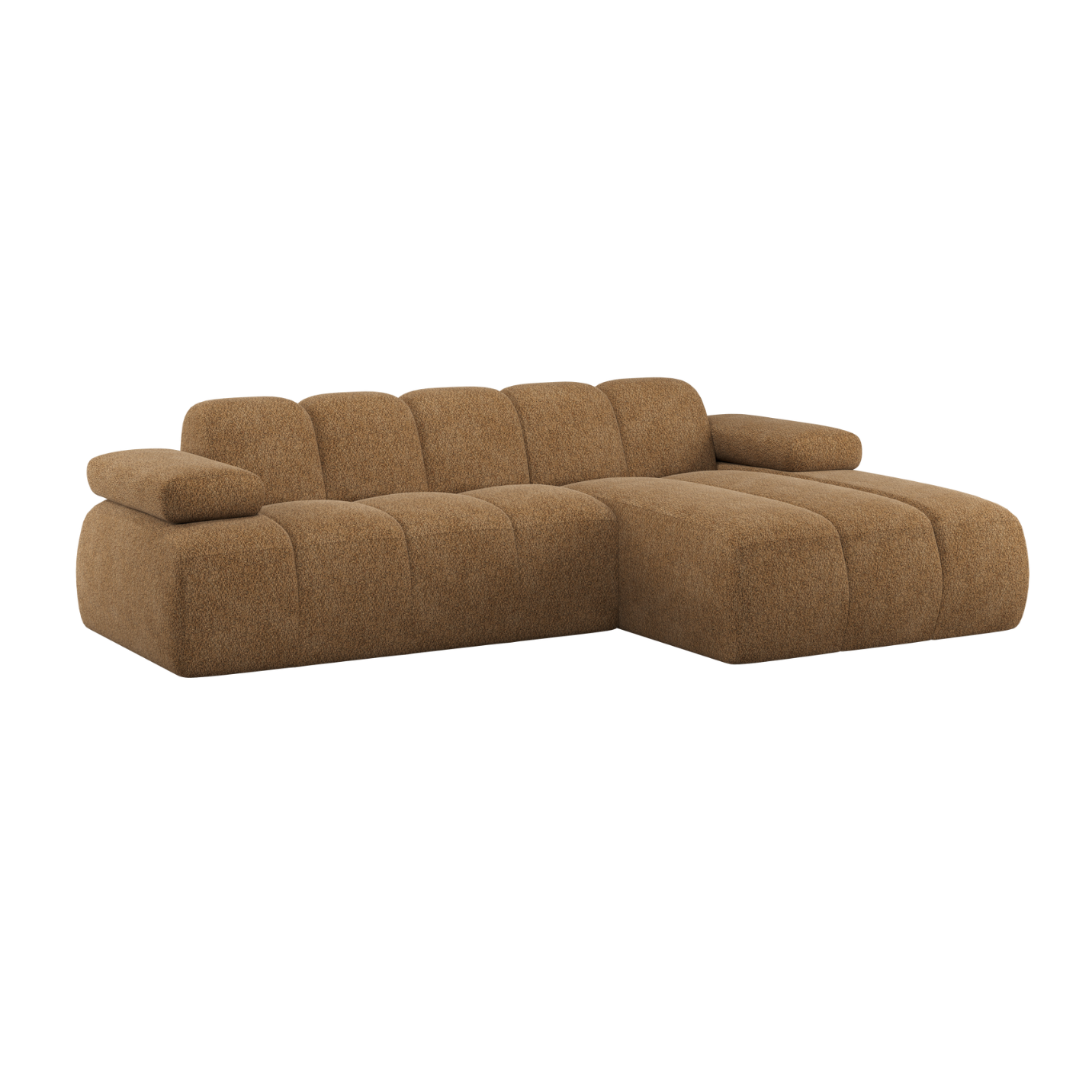 Right-facing modular corner sofa MOJO honey lamb