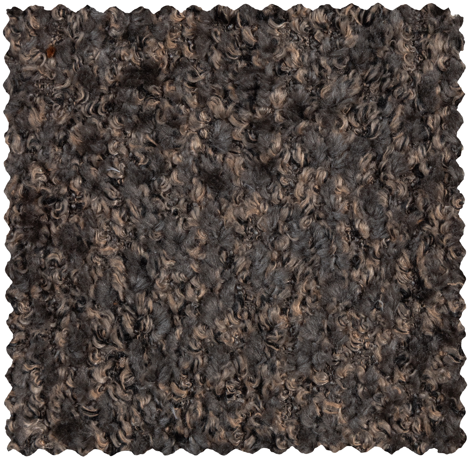 Left-facing modular sofa for 6 people MOJO in brown boucle