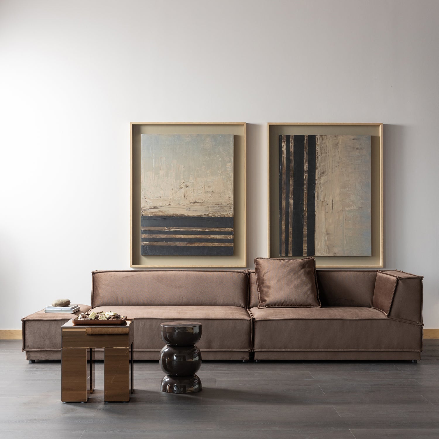 BRENO Brown Side Table