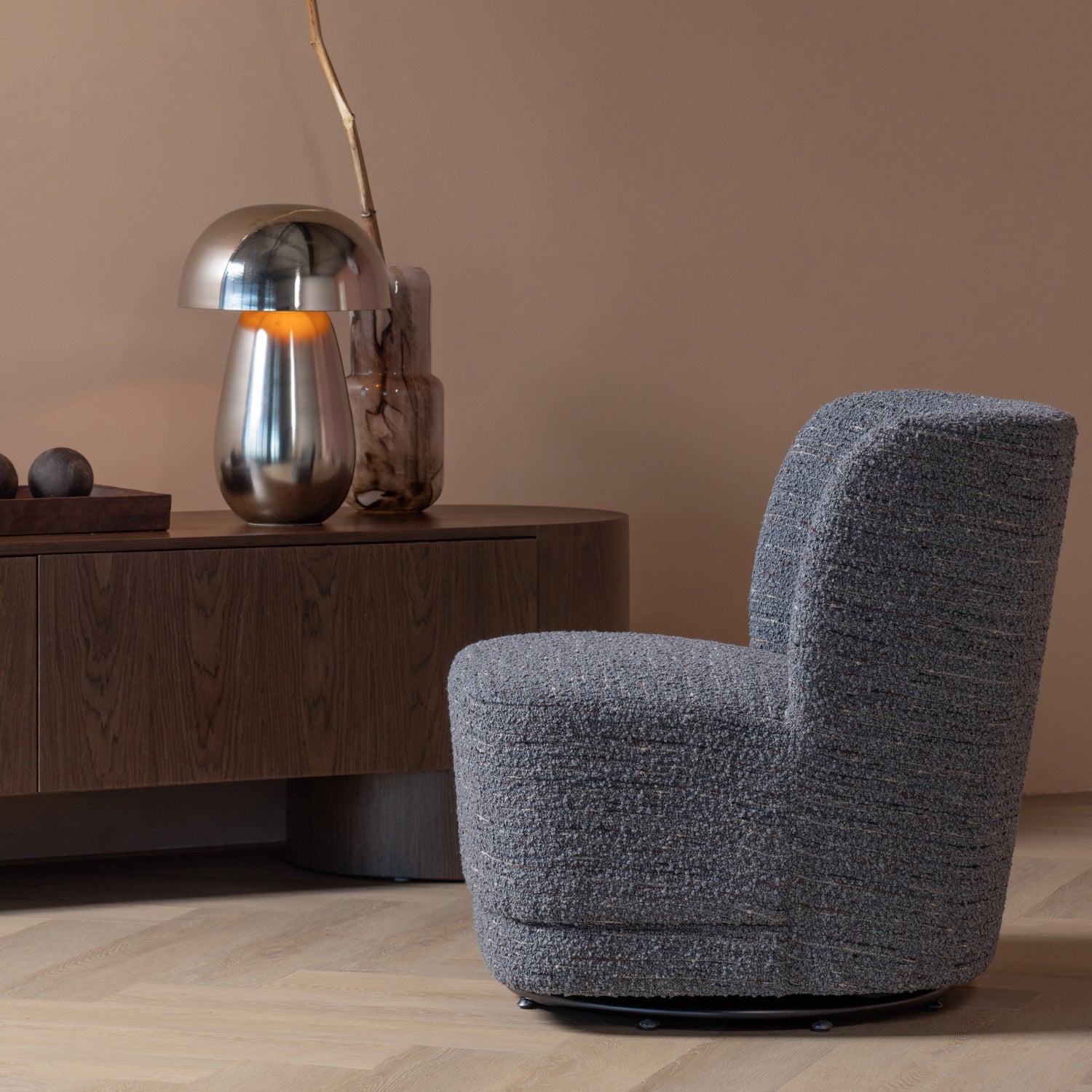 Drehstuhl ATTY dunkelgrau meliert