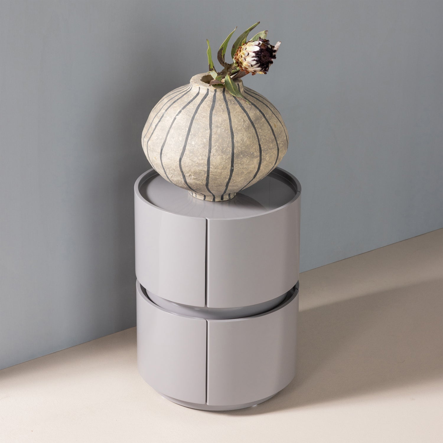 LUNEX Gray Side Table