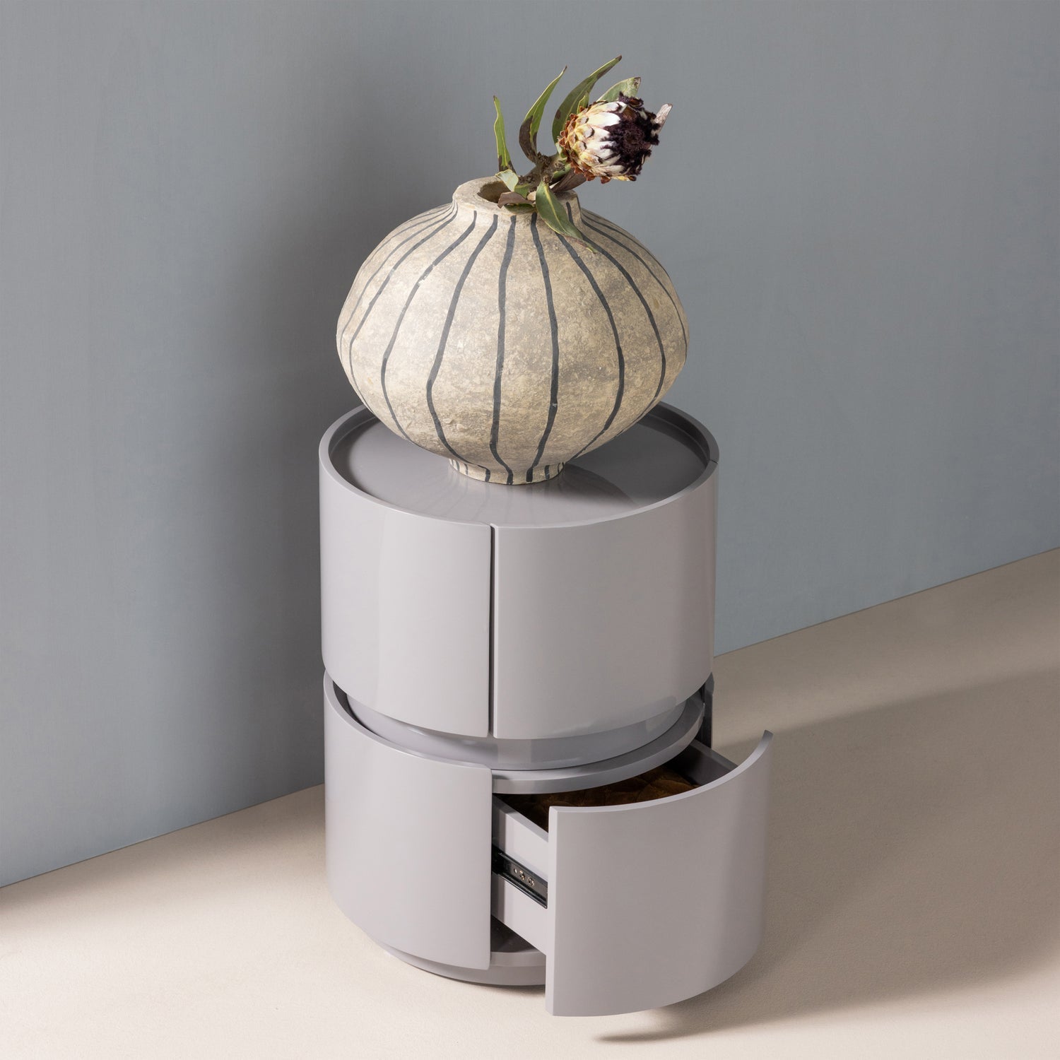 LUNEX Gray Side Table