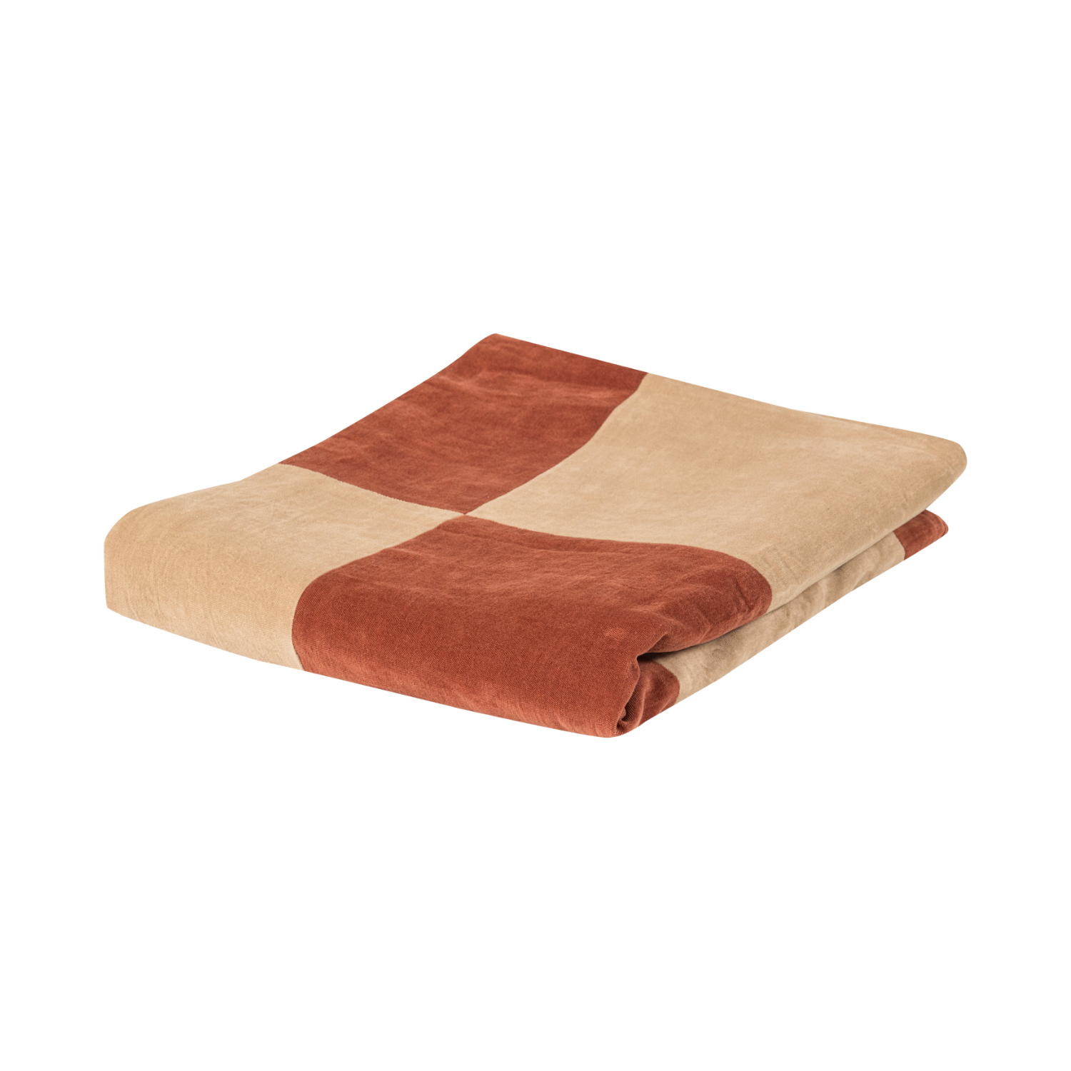 Pled ZENA beige mit rostbraunem Akzent