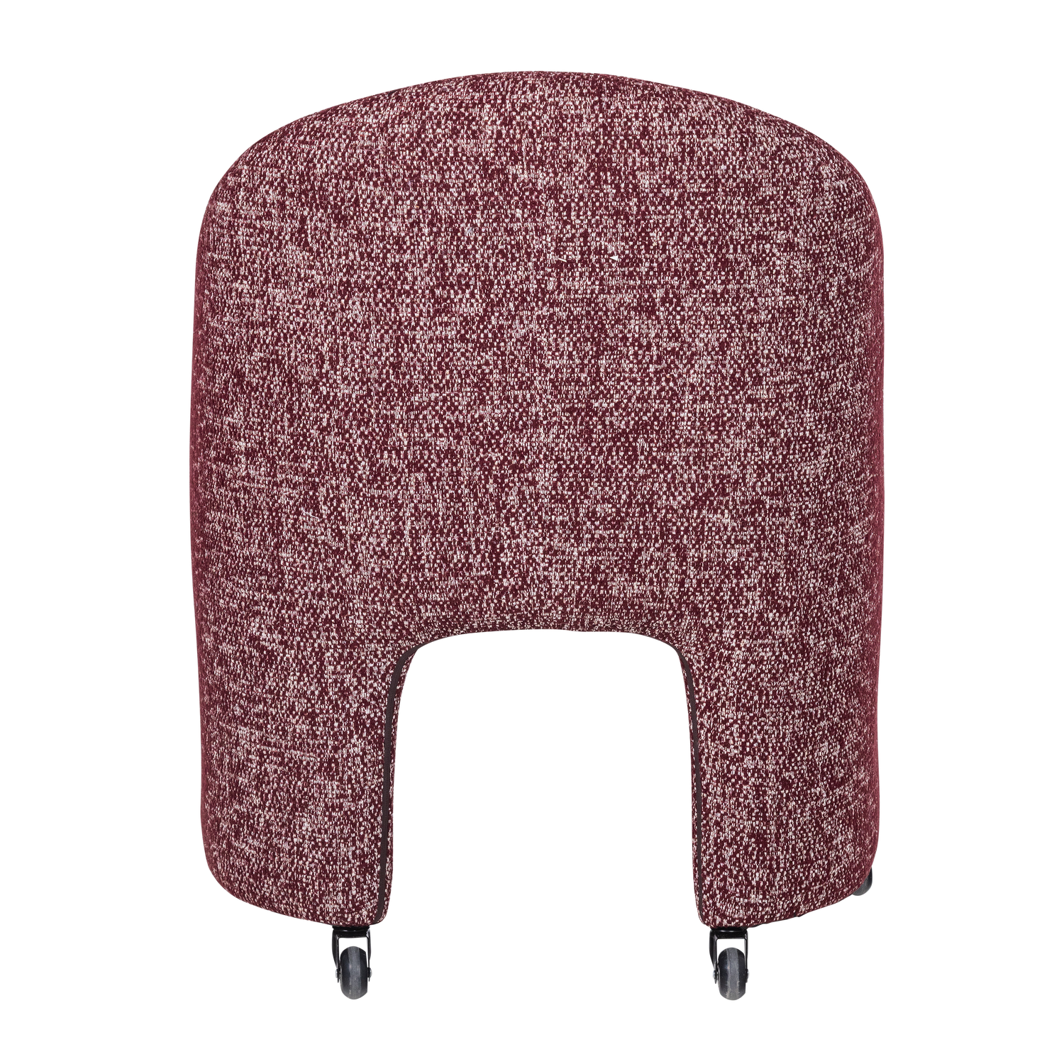Burgundy Melange CORDO Armchair on Wheels