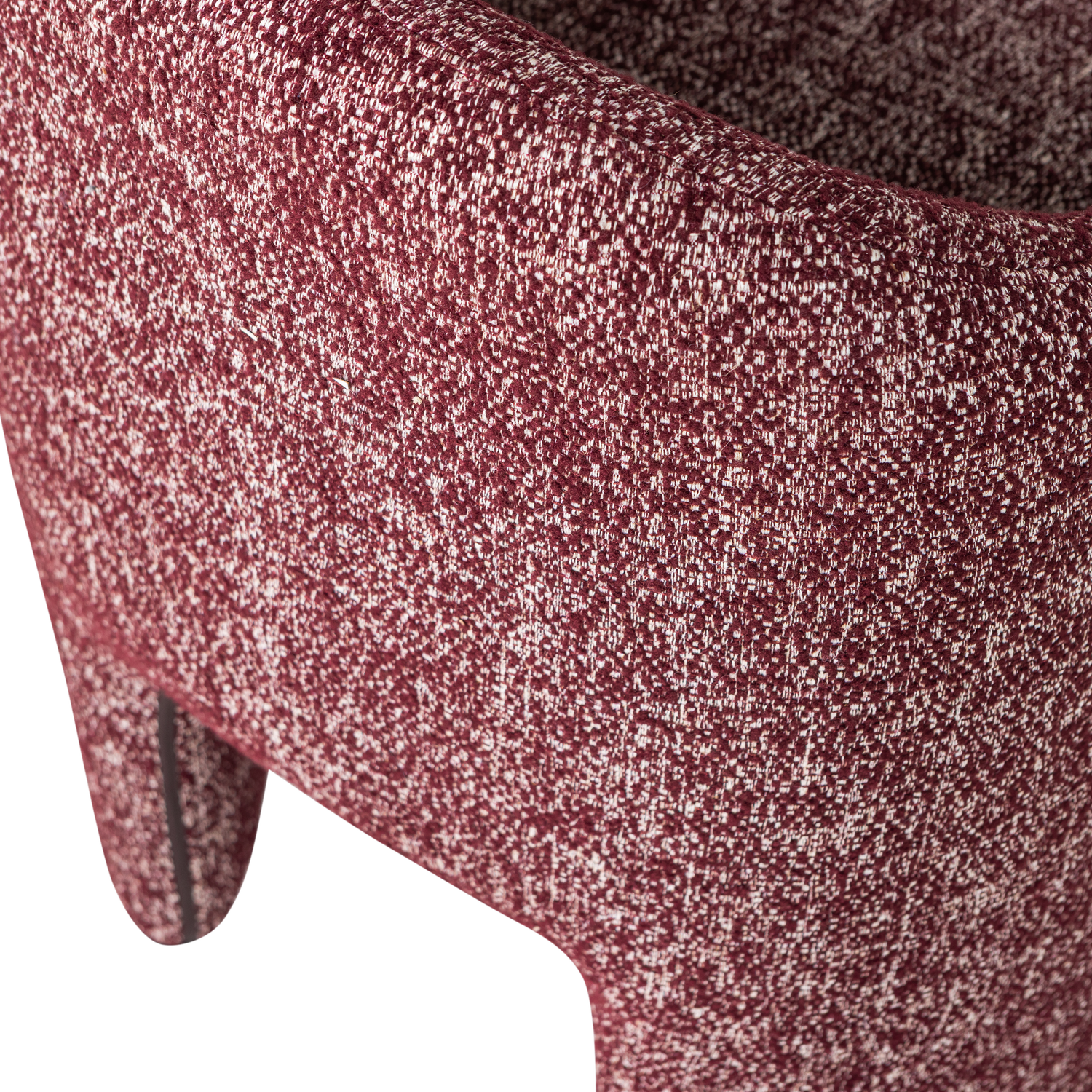 Burgundy Melange CORDO Armchair on Wheels