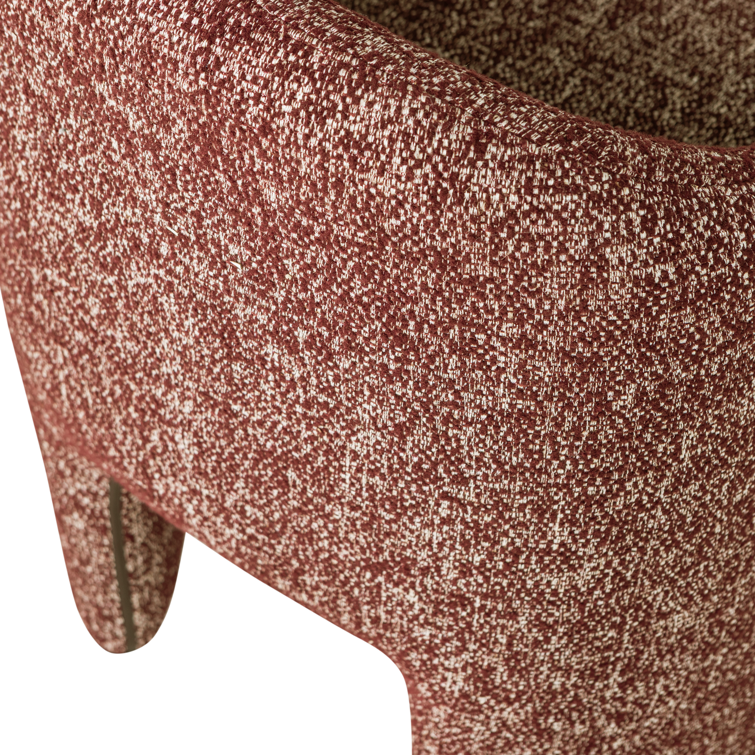 CORDO Rolling Armchair in Rust Brown Mélange