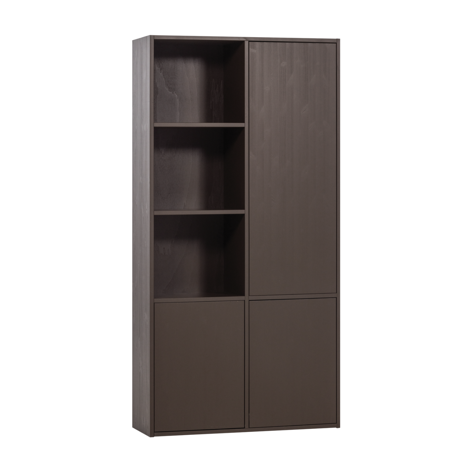 Szafa z półkami MEGGY brązowy – styl minimalistyczny