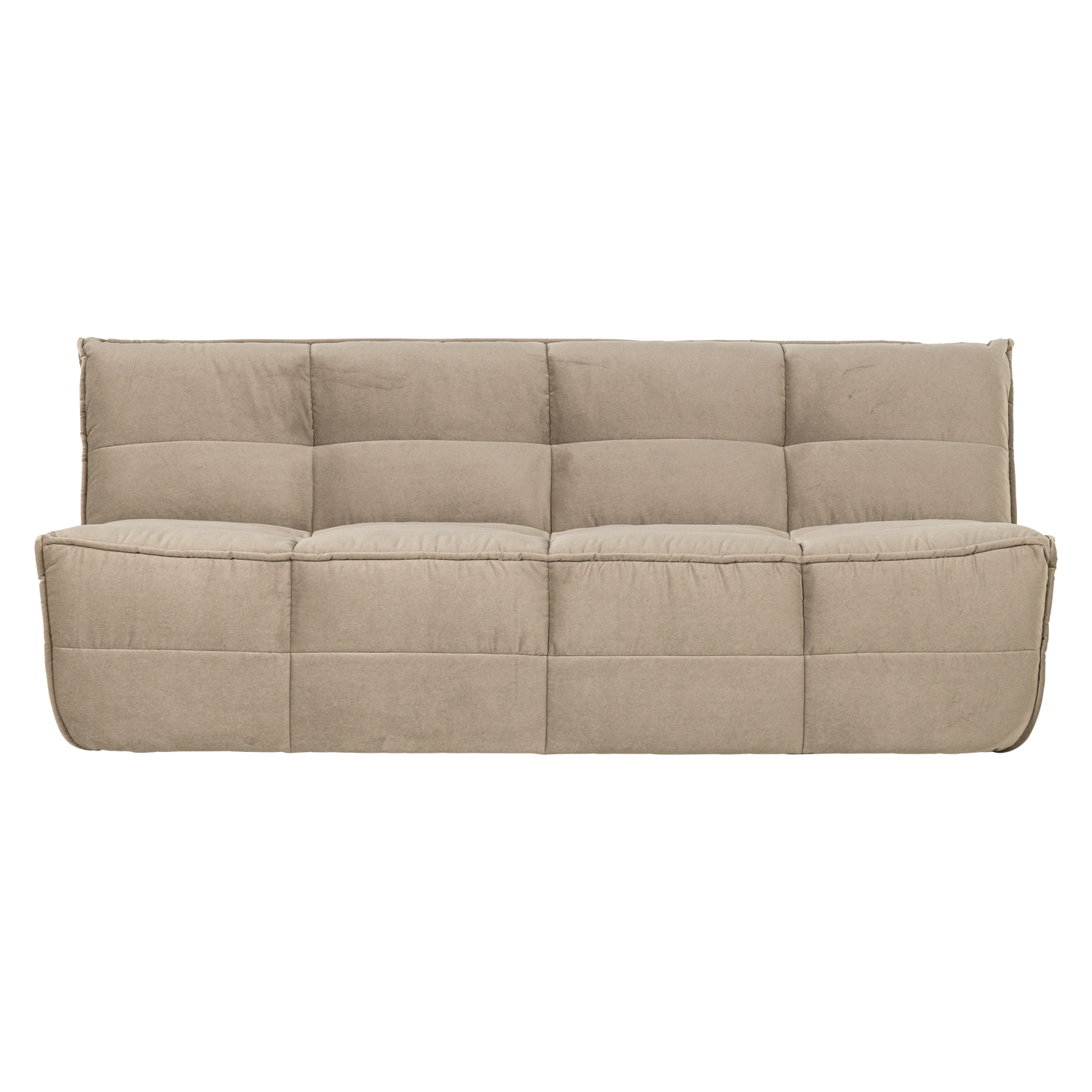 Sofa aksamitna CLUSTER - moduł 3-osobowy piaskowy – Woood
