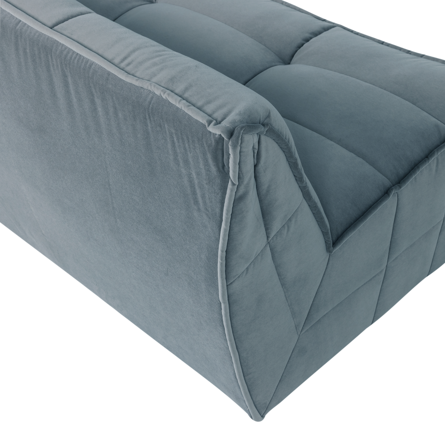 Sofa modułowa aksamitna CLUSTER - moduł 3-osobowy turkusowy – Woood