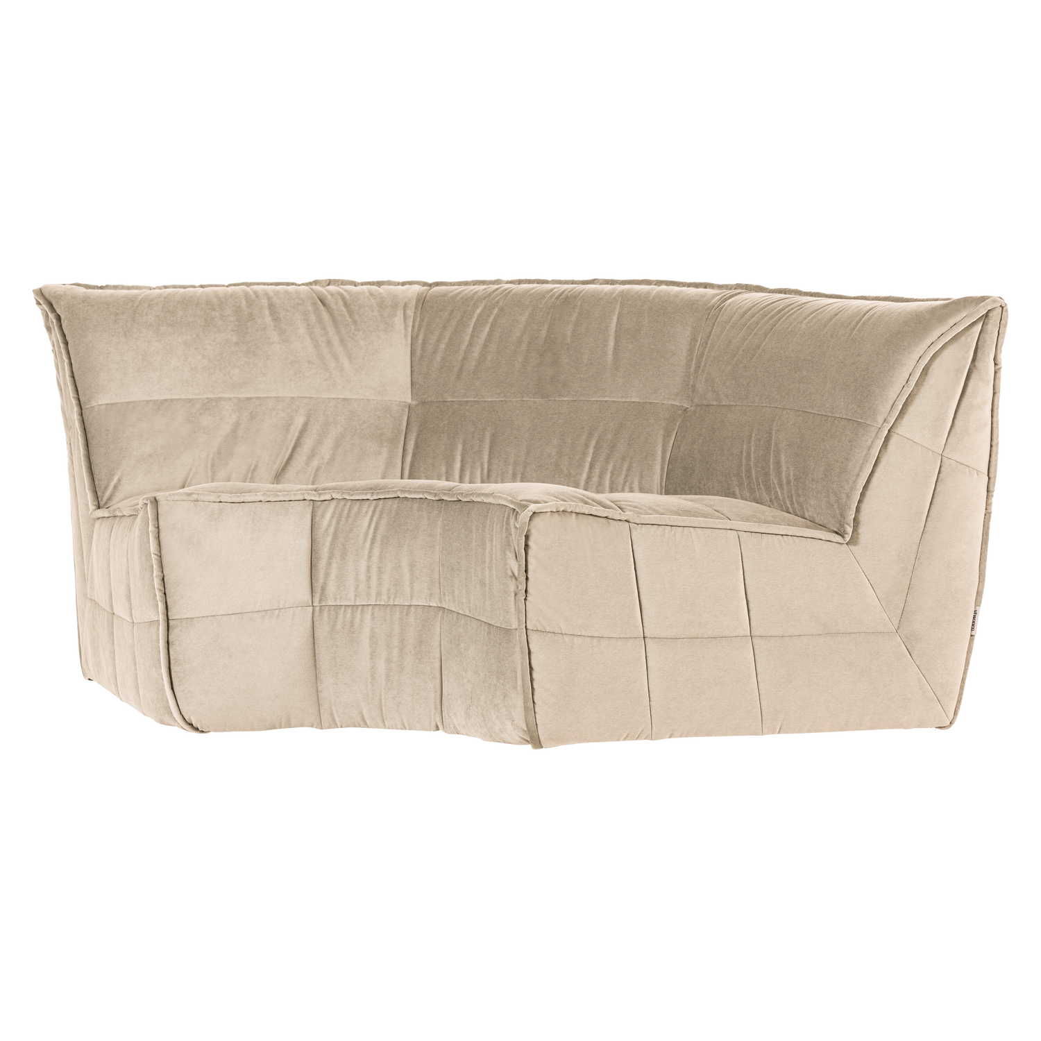 Sofa aus Samt CLUSTER - modulares Eckelement sandfarben